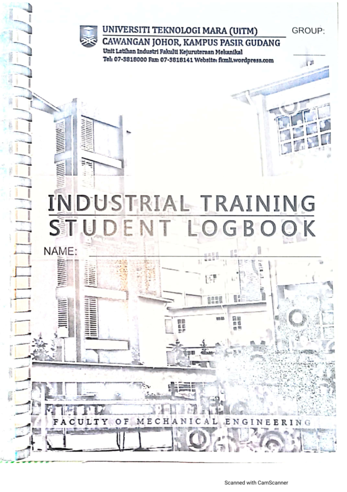 Logbook Muhammadfadhlibinmohdfuad 2018 672416 Mechanical Engineering