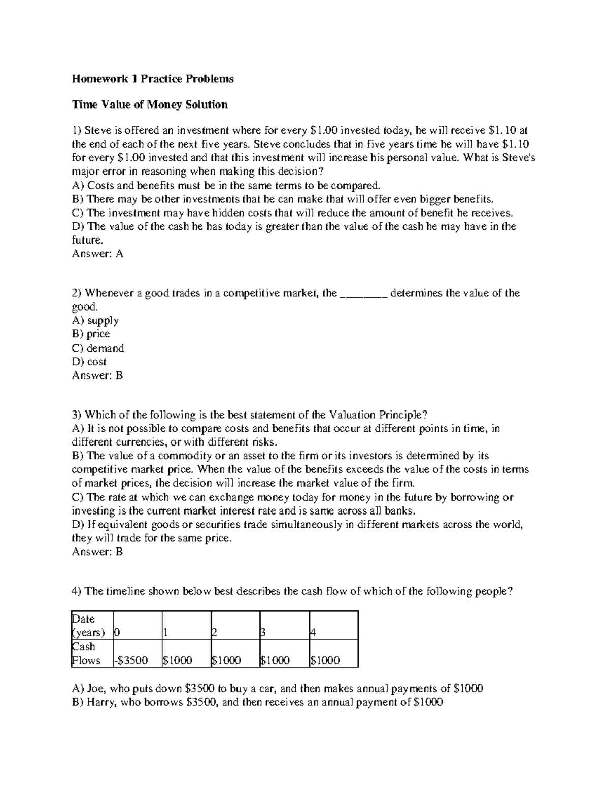 Practice+Problems+1+Solution - Homework 1 Practice Problems Time Value ...