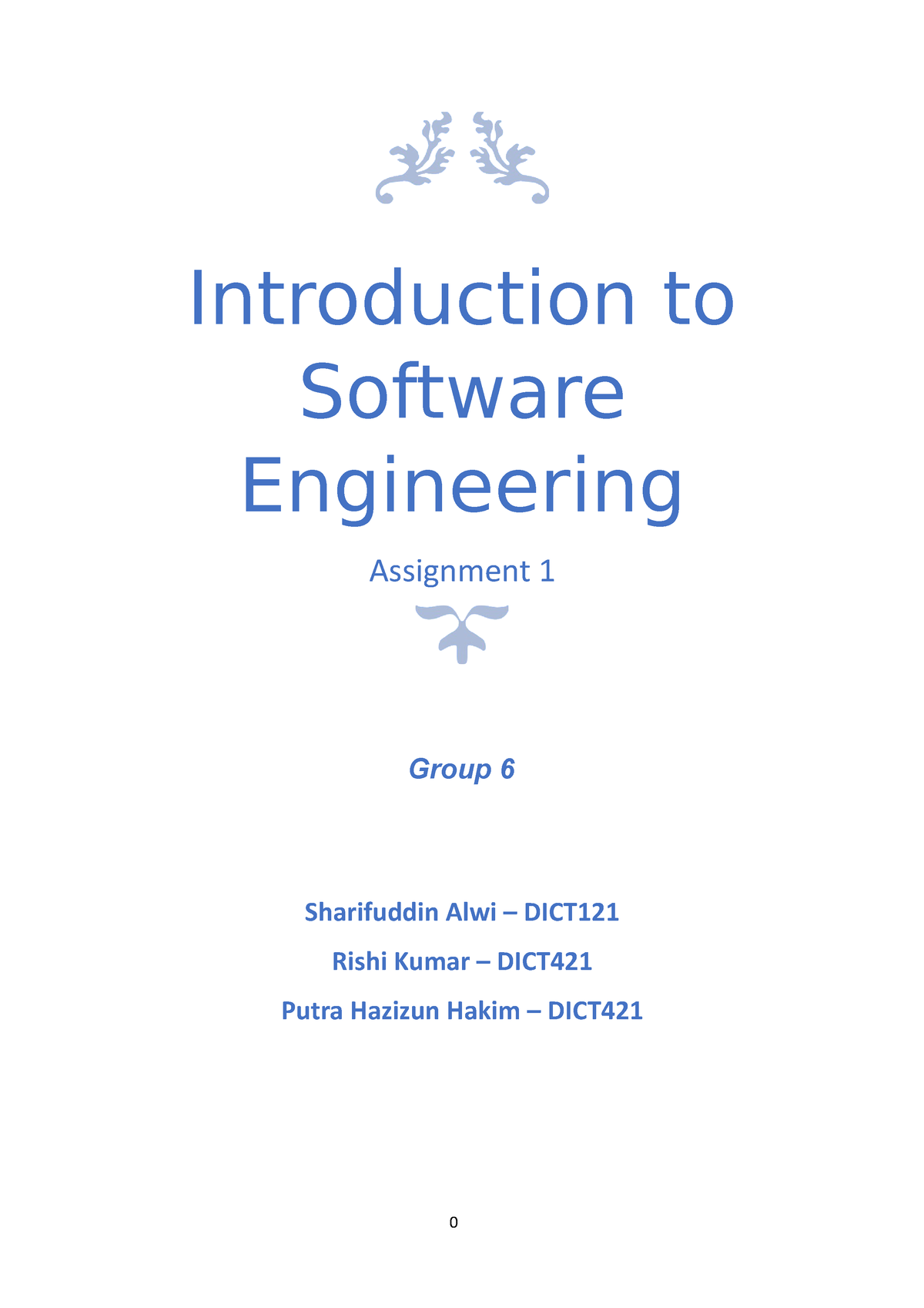 software engineering assignment topics