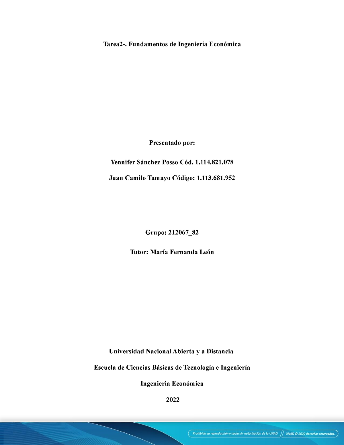 Tarea 2 212067 82 - Informe Final - Tarea2-. Fundamentos De Ingeniería ...