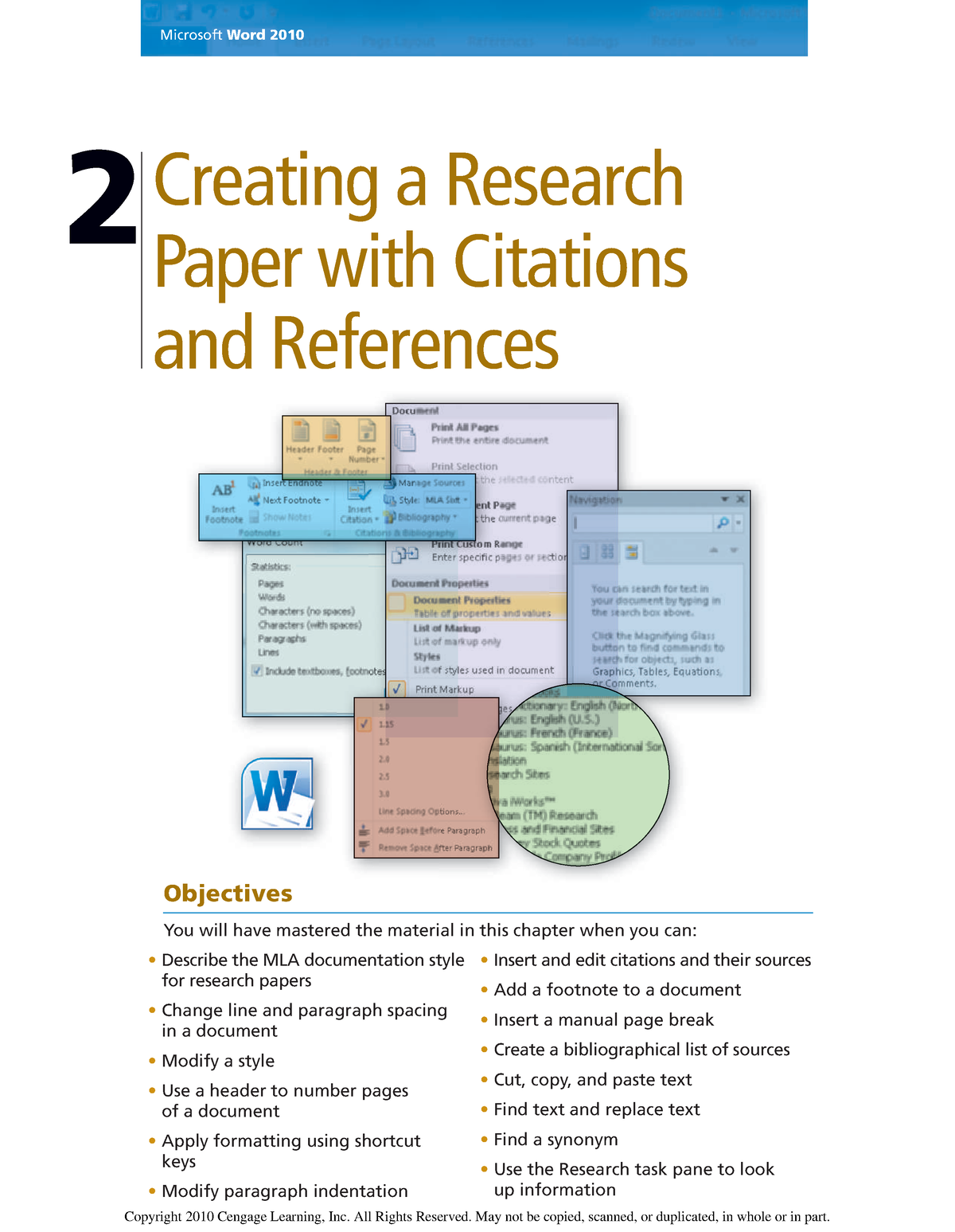 microsoft word 2010 creating a research paper with citations and references