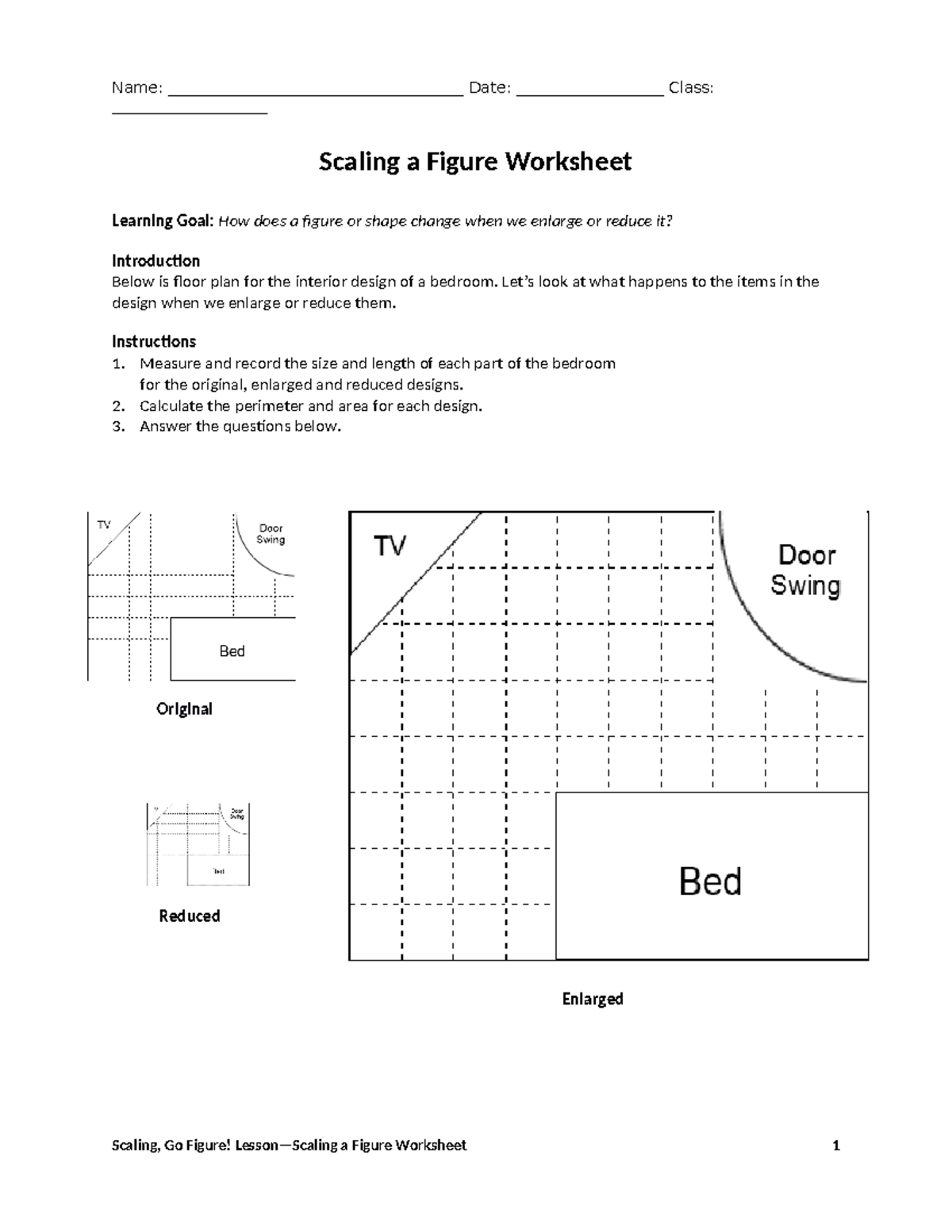 Mis scaling lesson 01 worksheet v2 tedl - Reduced Name