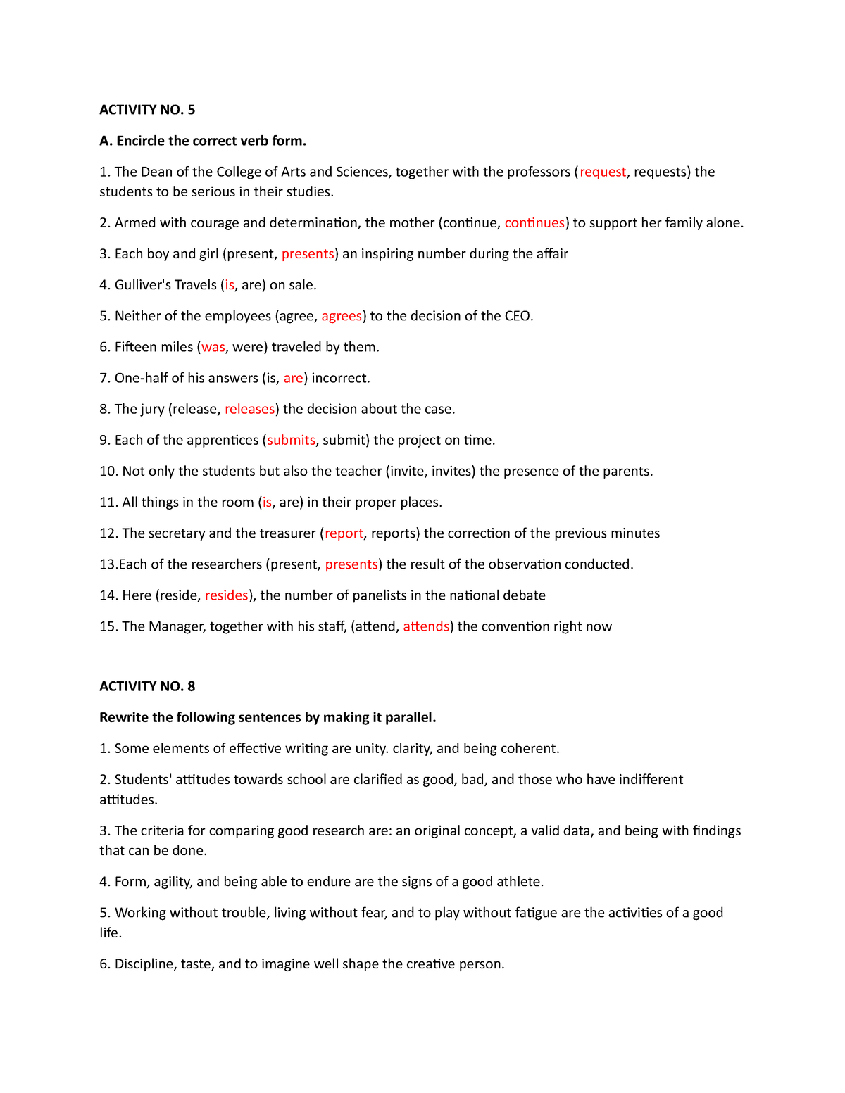 encode-2-notes-activity-no-5-a-encircle-the-correct-verb-form