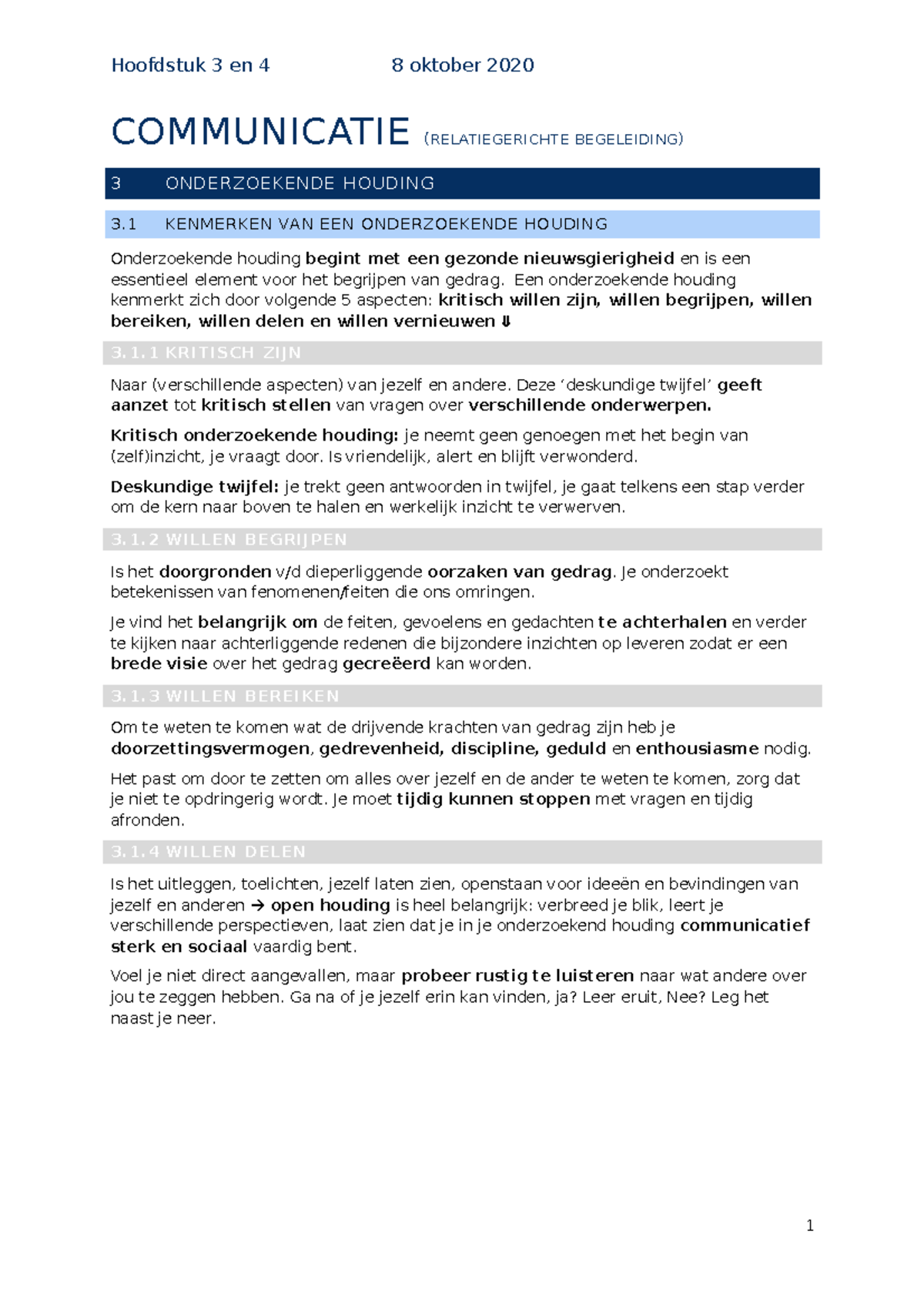 Samenvatting Communicatie Hoofdstuk 3 En 4 - COMMUNICATIE ...