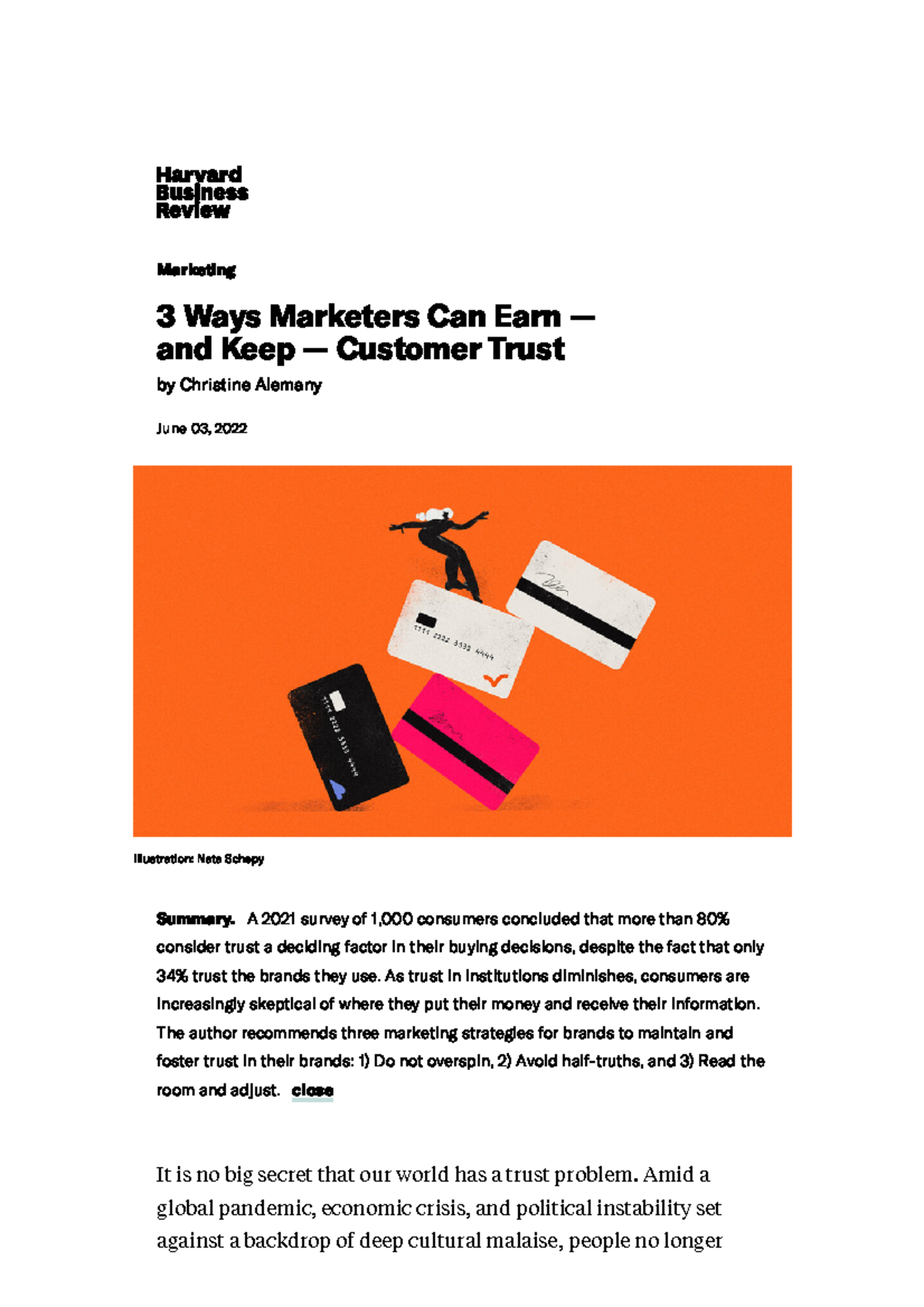 3 Ways Marketers Can Earn — and Keep — Customer Trust - Illustration ...