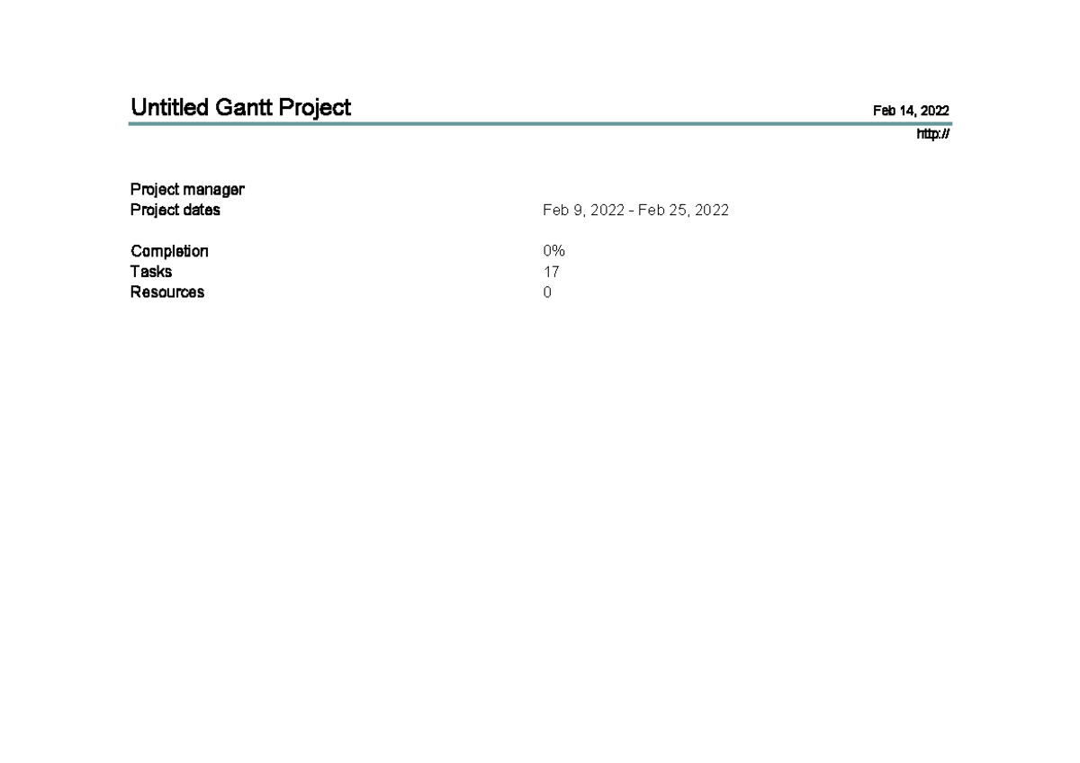 Untitled Project 1 Gantt Chart Sample For Project Management - Http ...