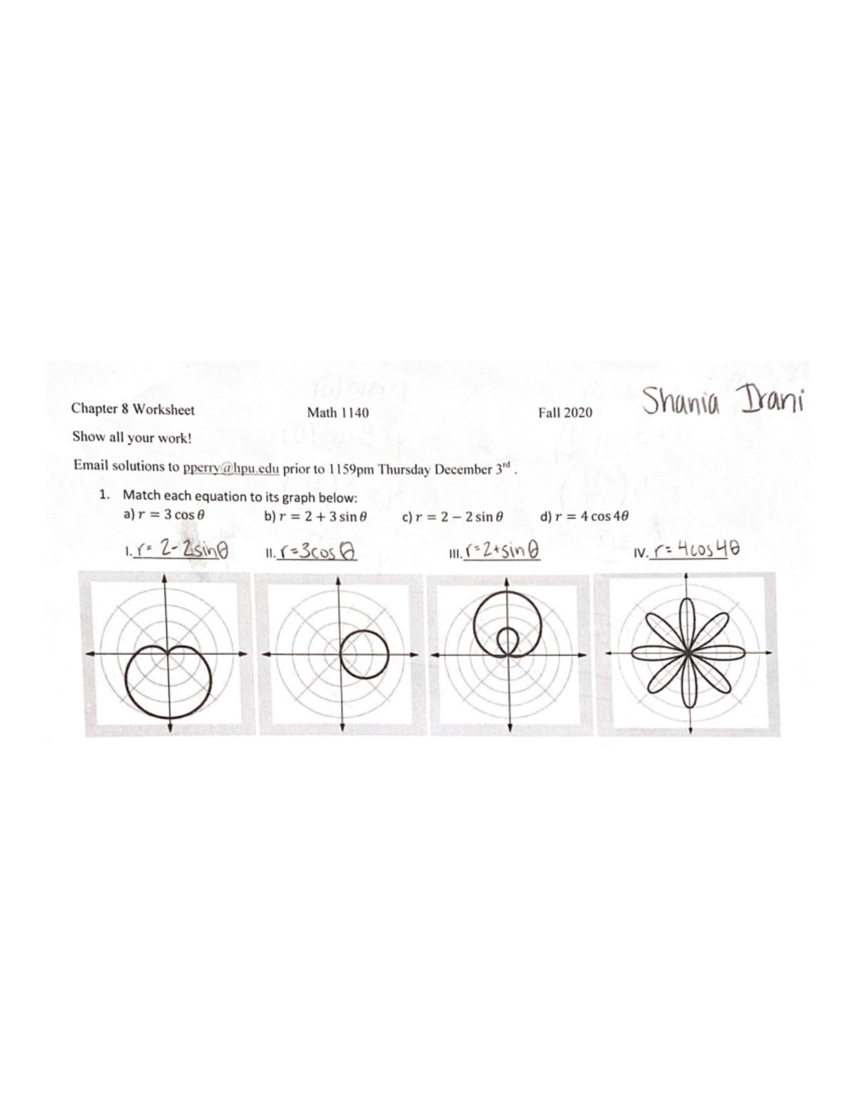 Chapter 8 Worksheet - MATH 1111 - Studocu