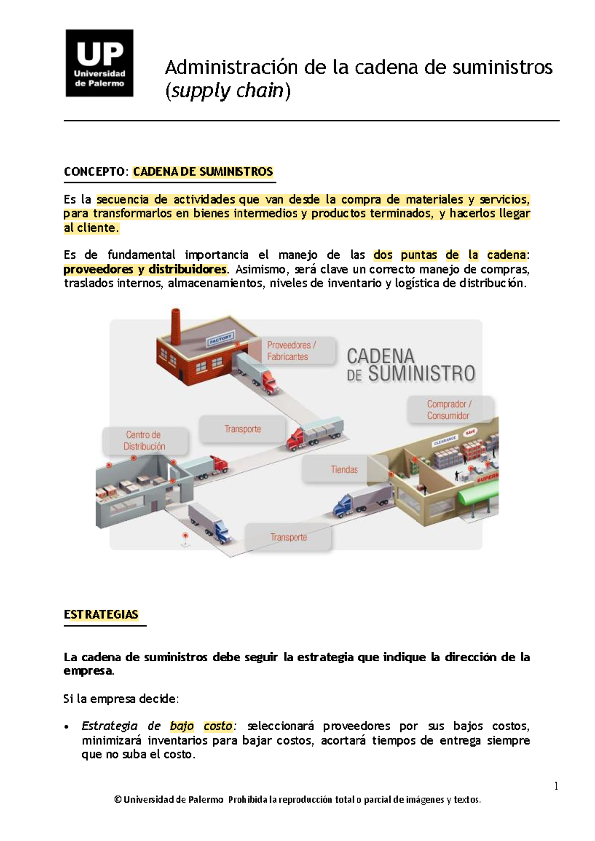 CADENA DE suministros - 1 Administración de la cadena de suministros ...