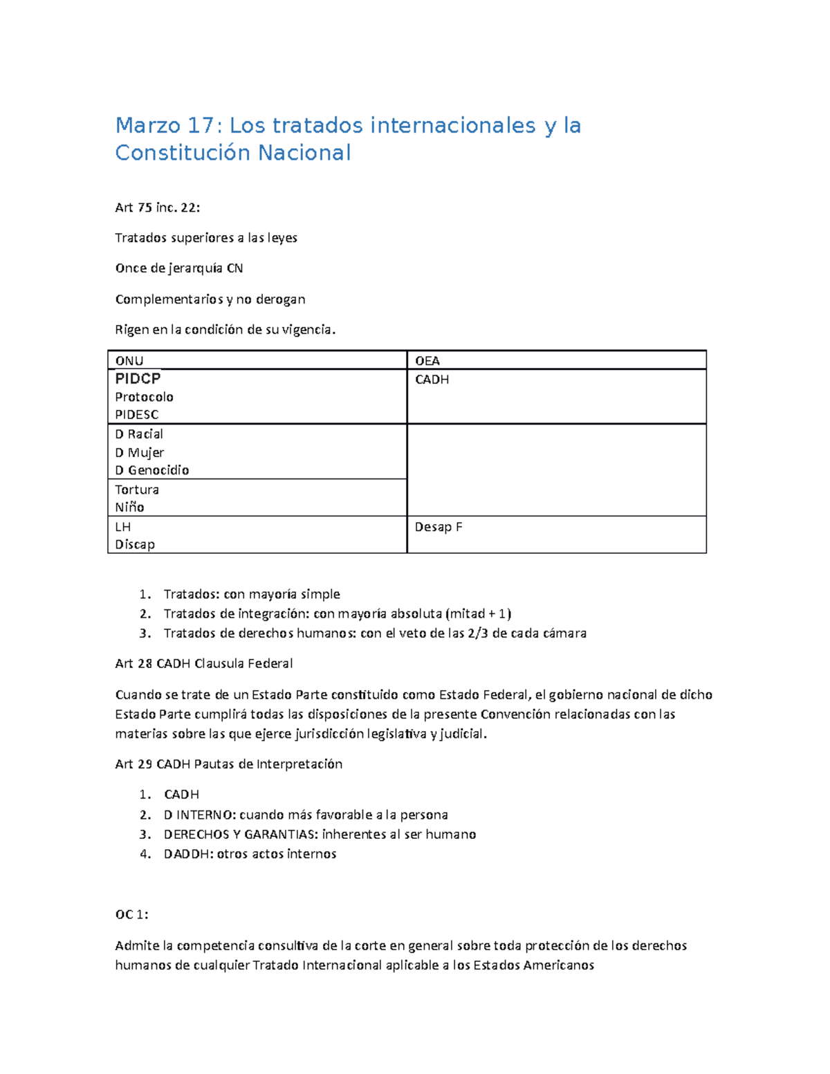 Resumen Primer Parcial Derechos Humanos Y Garantias - Marzo 17: Los ...