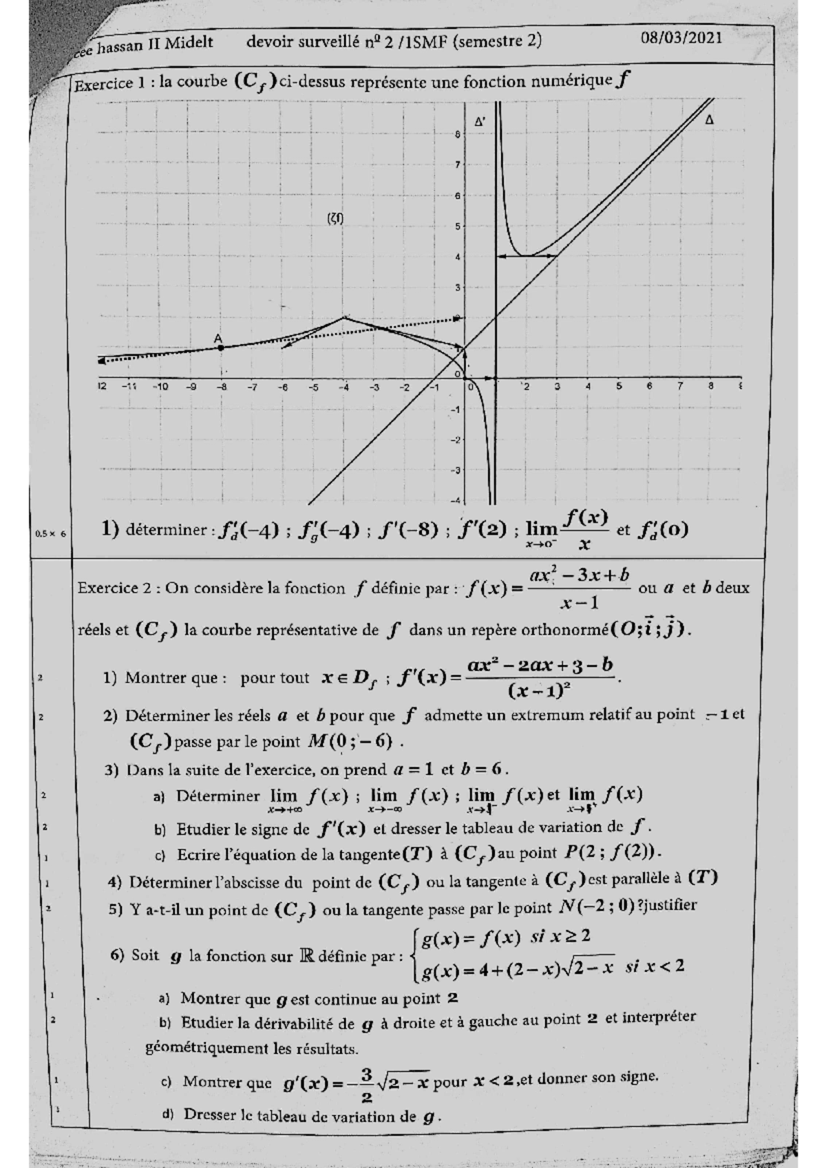 Devoirs Maison Important - Mathematique - Studocu