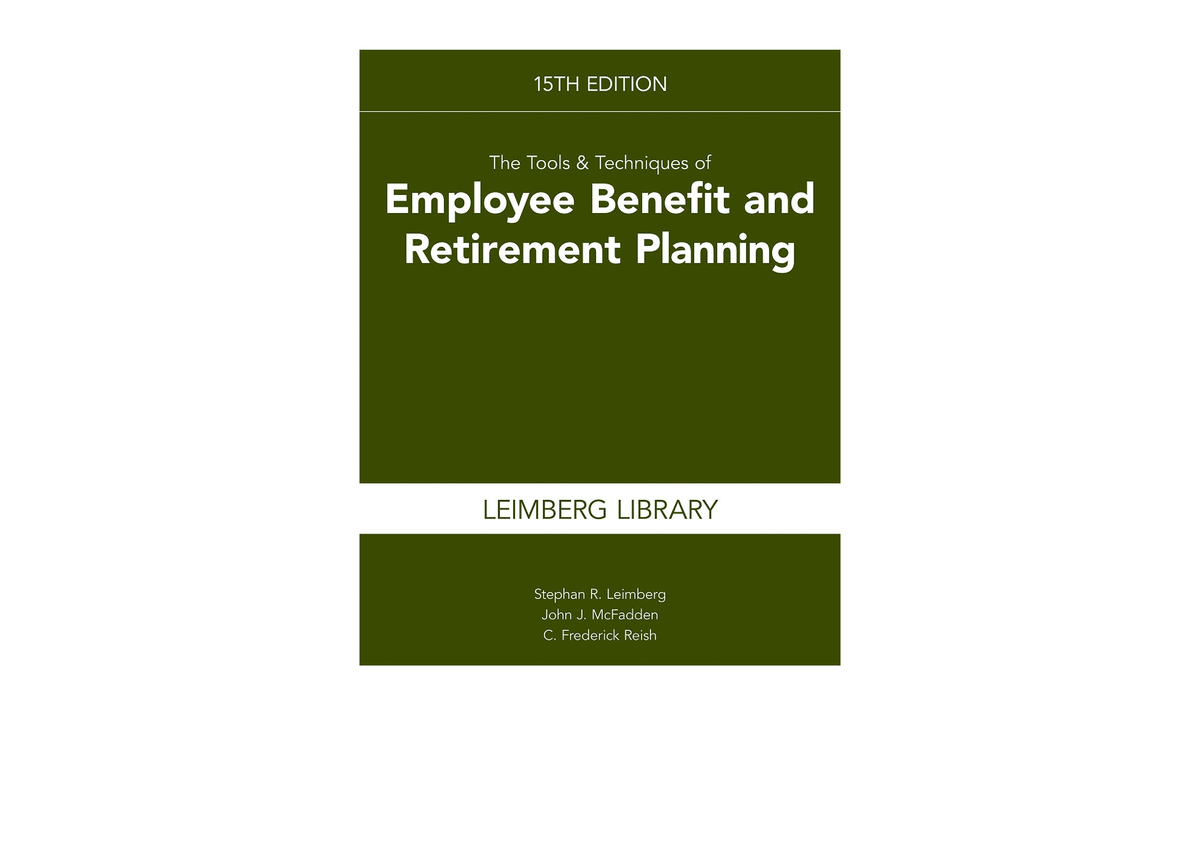 Download The Tools Techniques Of Employee Benefit And Retirement ...