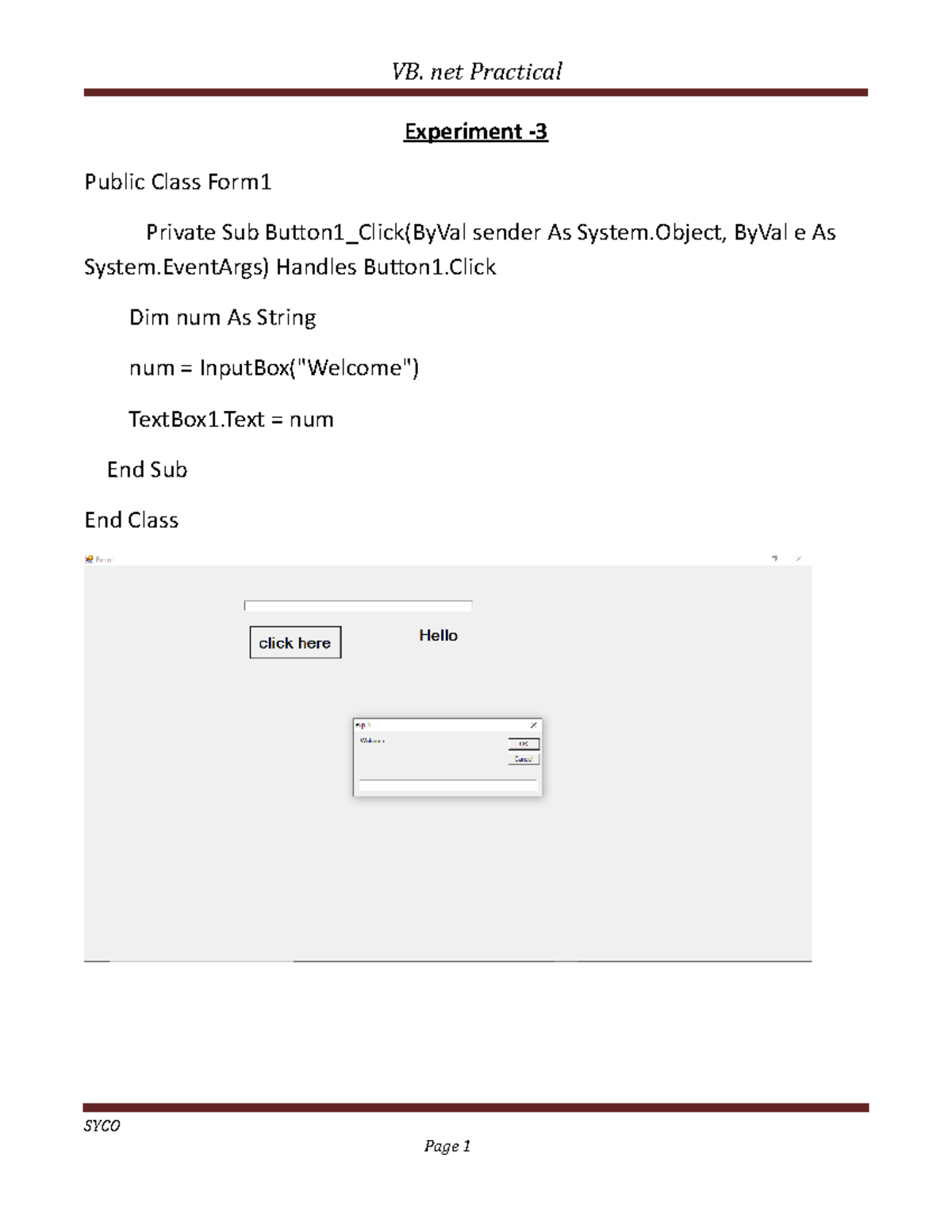 VB.net Notes - Just do it - Experiment - Public Class Form Private Sub ...