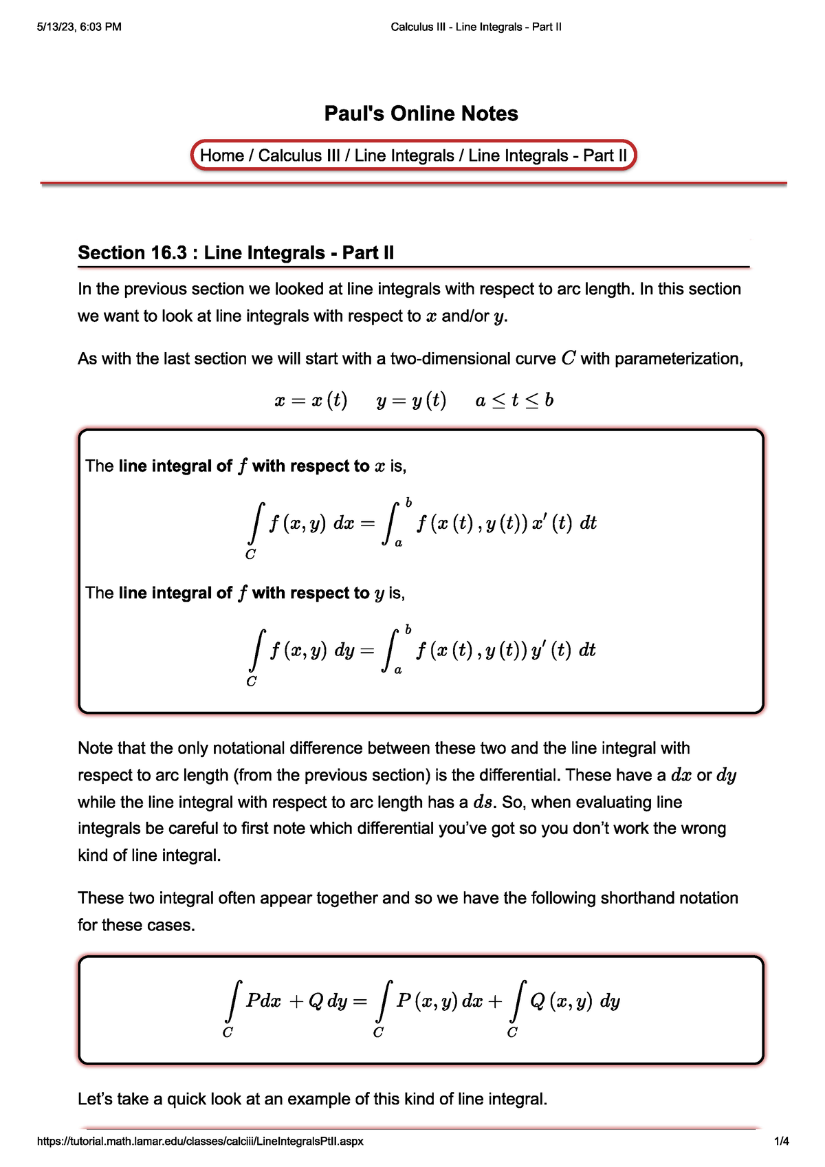 Line Integrals 2 MAM2083F Studocu   Thumb 1200 1697 