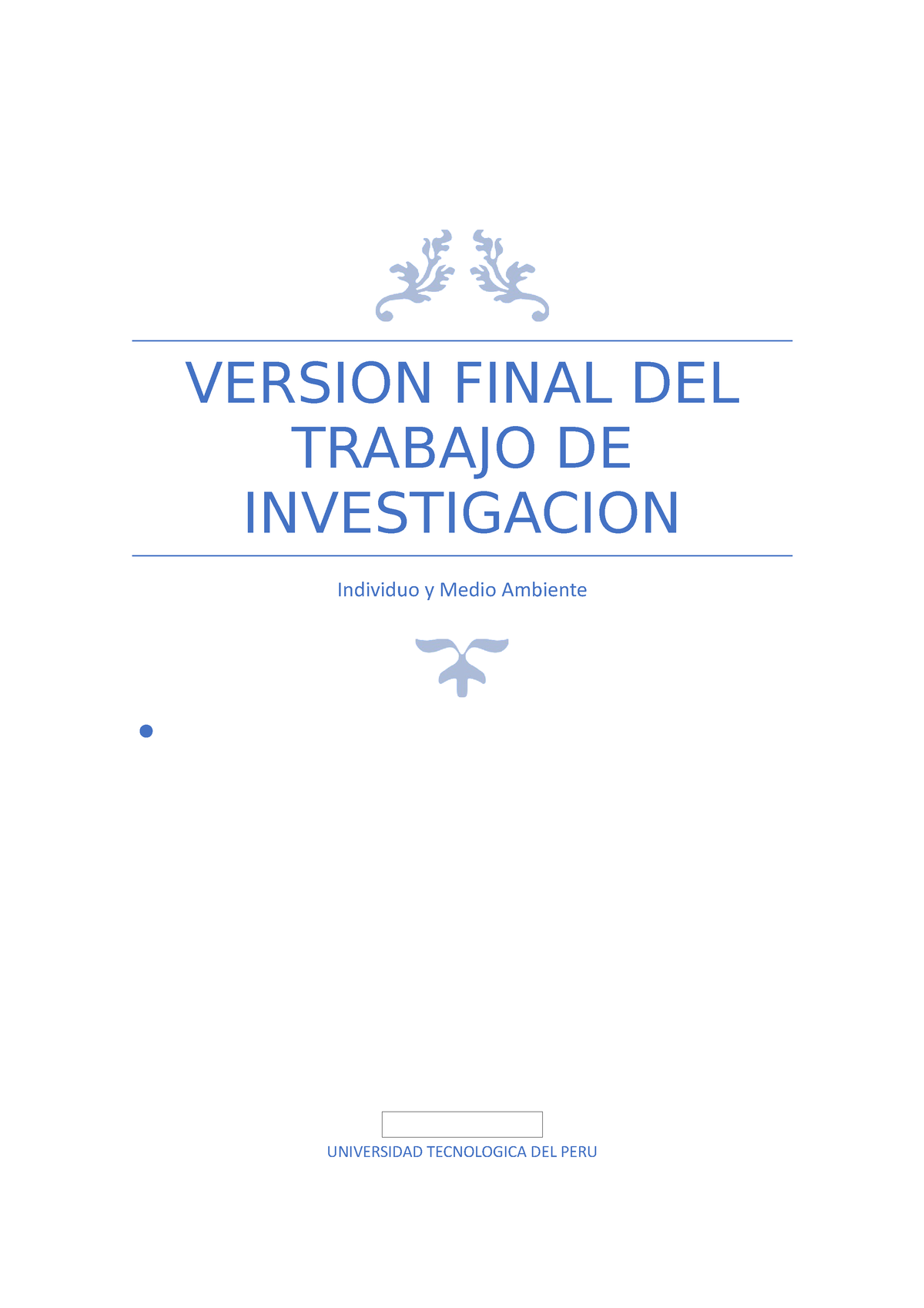 Version Final Del Trabajo De Investigacion - VERSION FINAL DEL TRABAJO ...