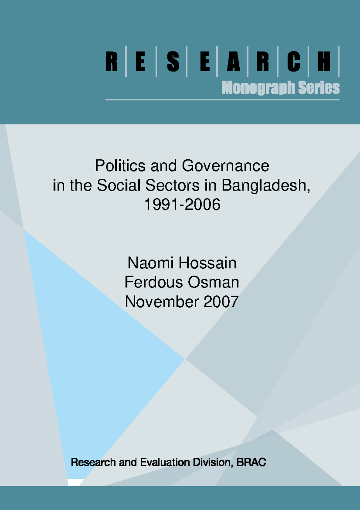 Politics-and-Governance-in-the-Social-Sectors-in-Bangladesh-1991-2006 ...