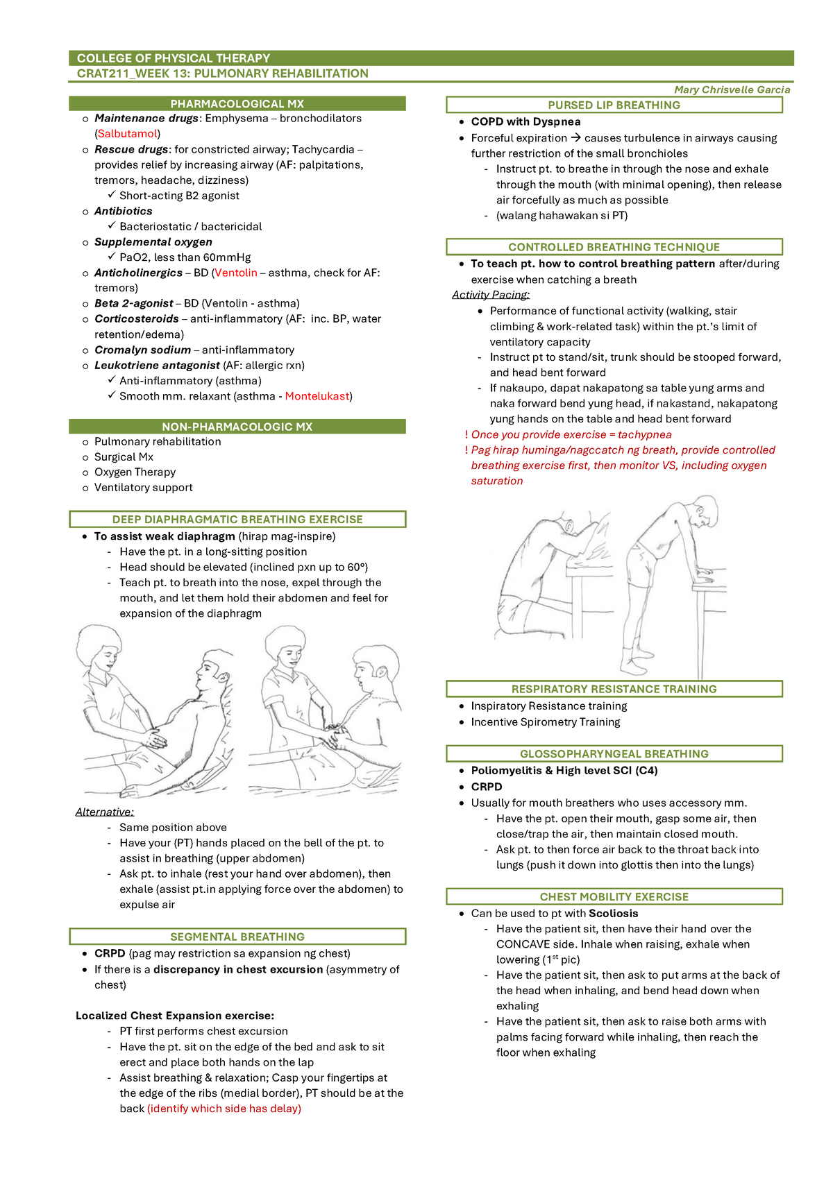 WEEK 13 Pulmonary Rehabilitation 1 1 - COLLEGE OF PHYSICAL THERAPY ...