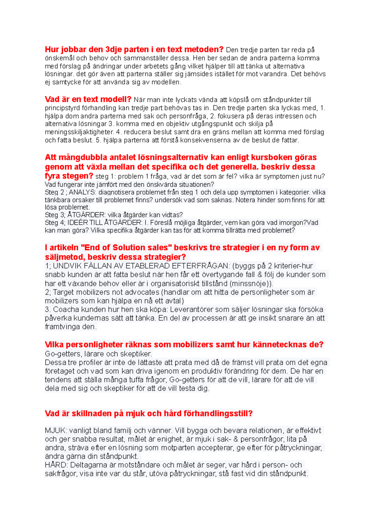 Sälj och affär tenta - ssss - Hur jobbar den 3dje parten i en text ...