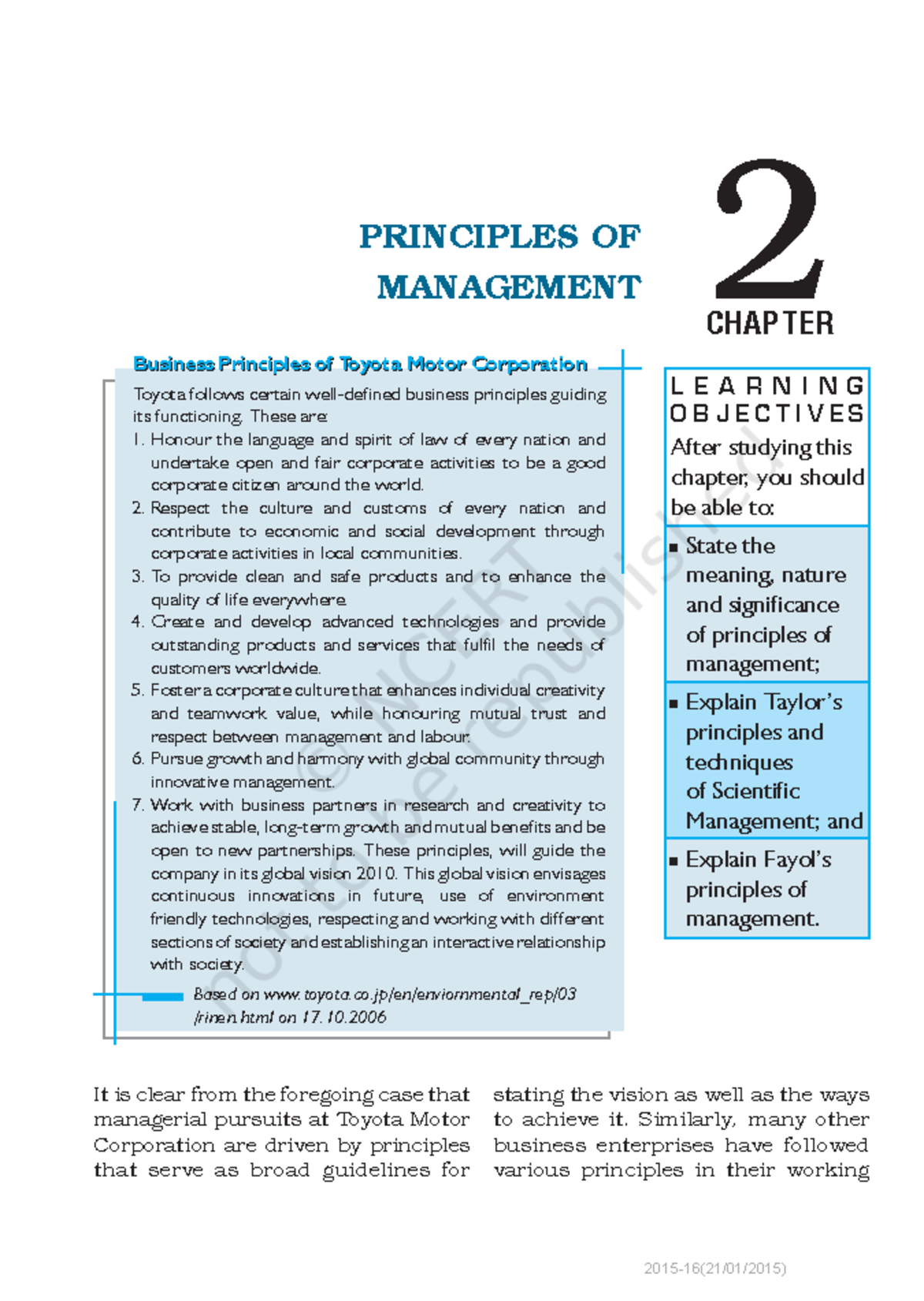 Principles Of Management - 2 PRINCIPLES OF MANAGEMENT CHAPTER L E A R N ...