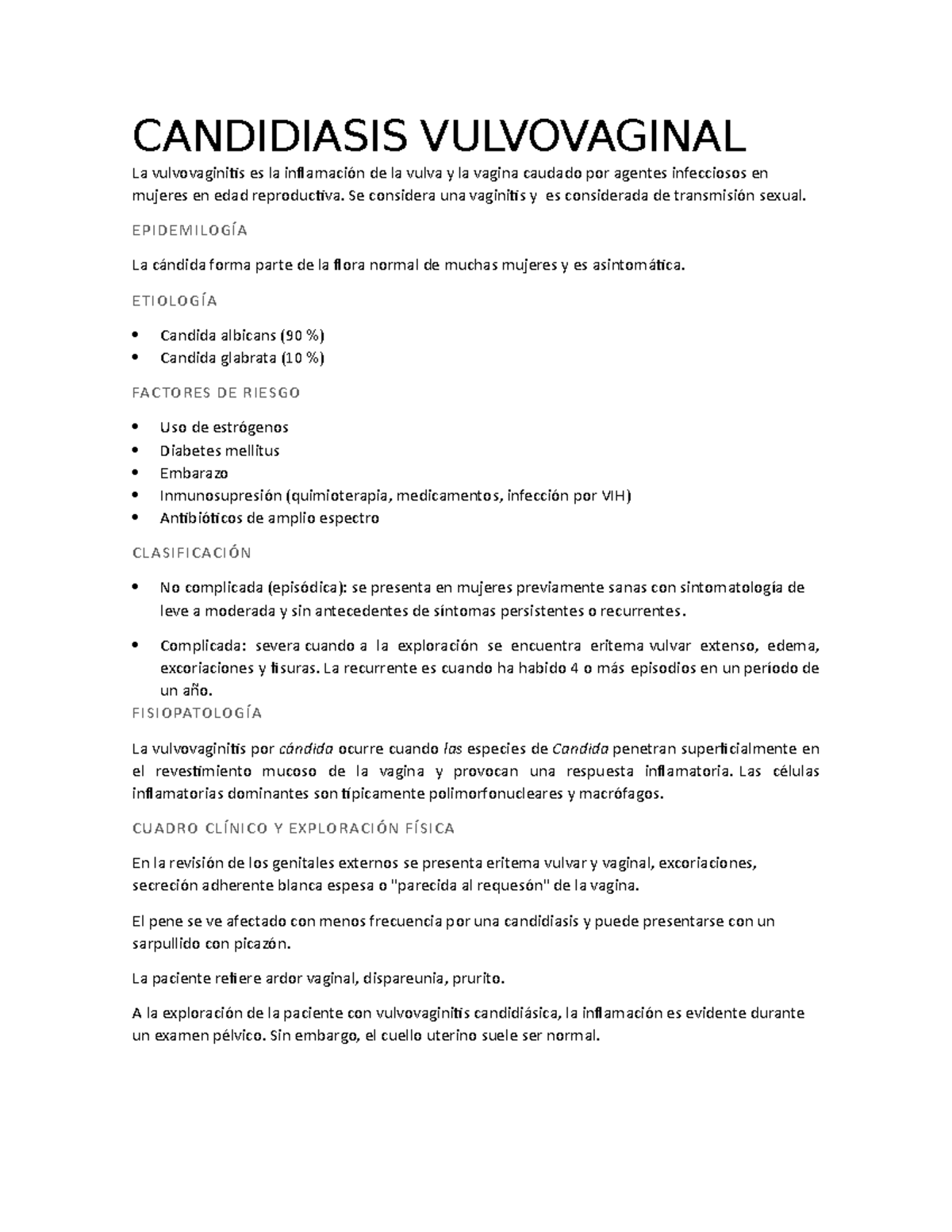 candidiasis leve mujeres