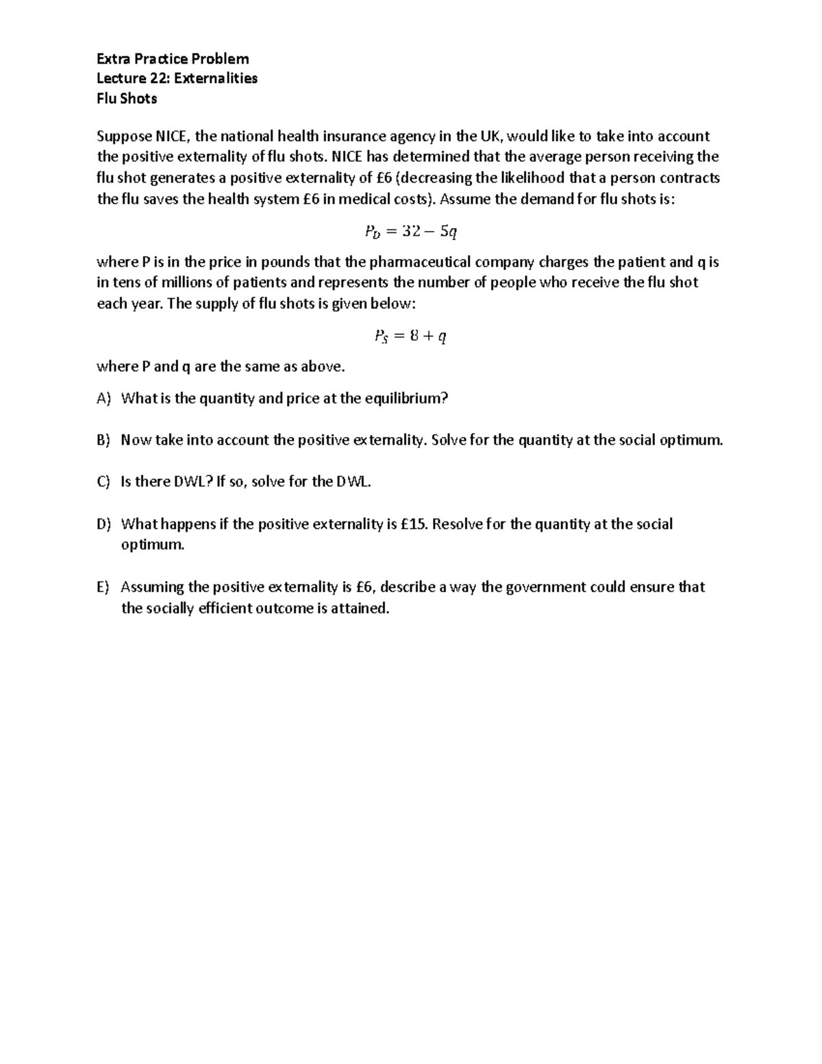 Lecture-22-externalities - Extra Practice Problem Lecture 22 ...