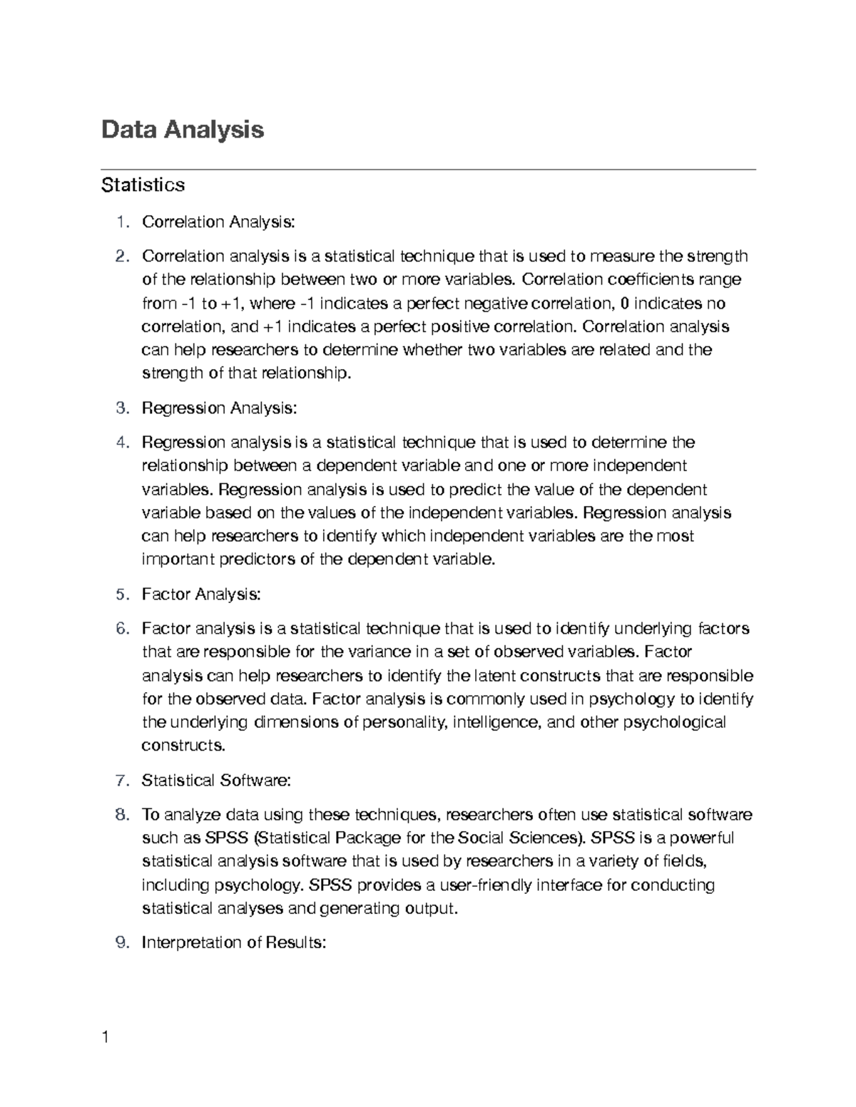 Data Analysis Notes and Examples - Data Analysis Statistics Correlation ...