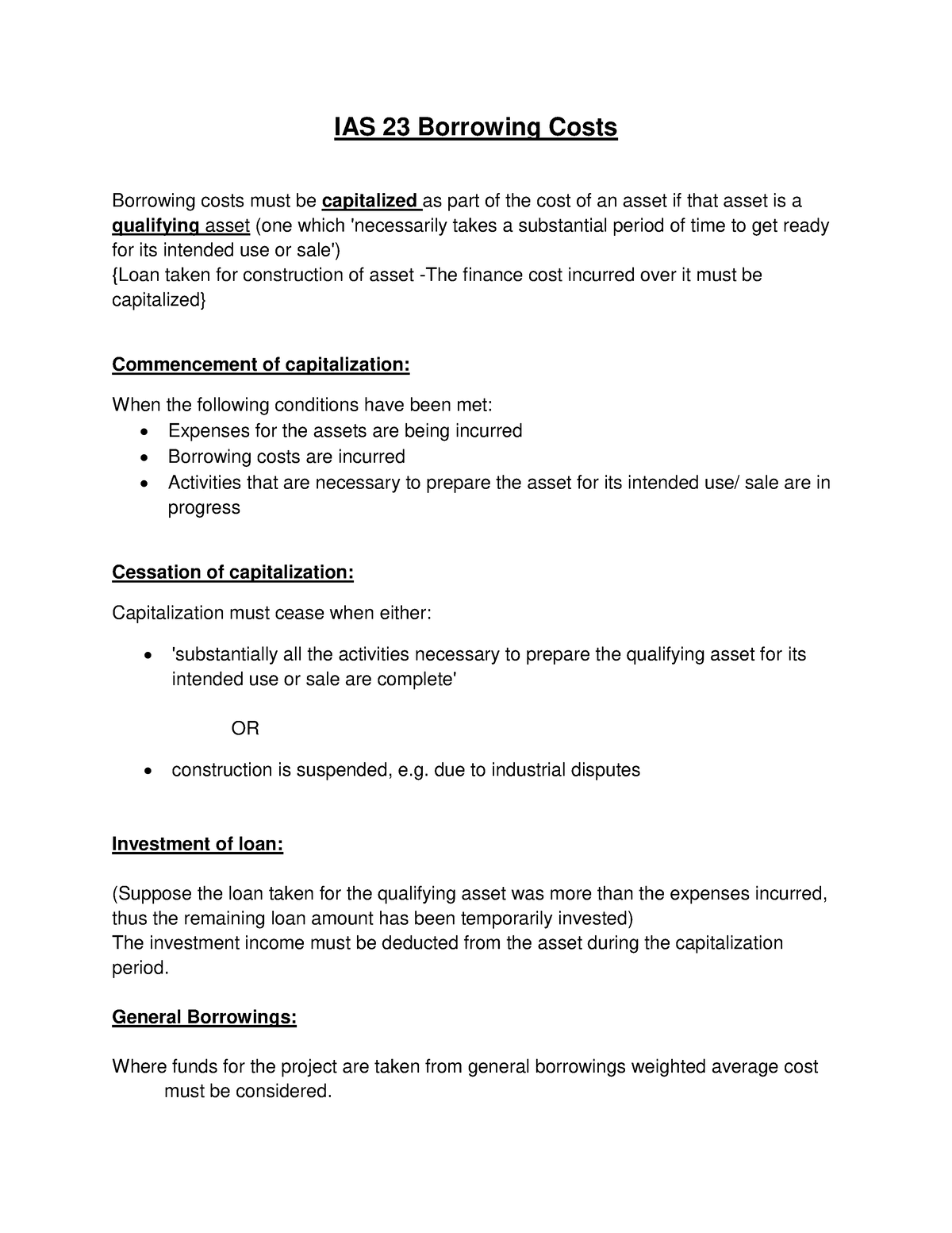 IAS 23 Borrowing Costs - Ifrs - IAS 23 Borrowing Costs Borrowing Costs ...