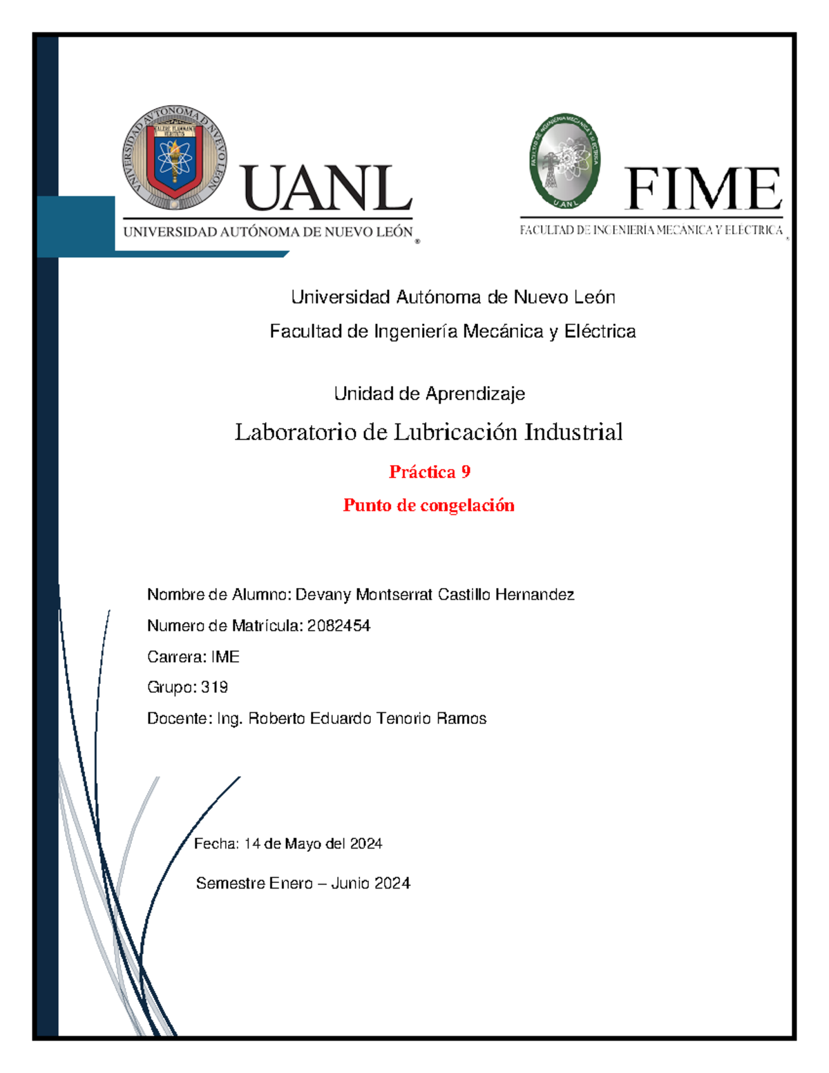 P9 Devany Castillo 2082454 319 - Lubricación Industrial - Fecha: 14 de ...