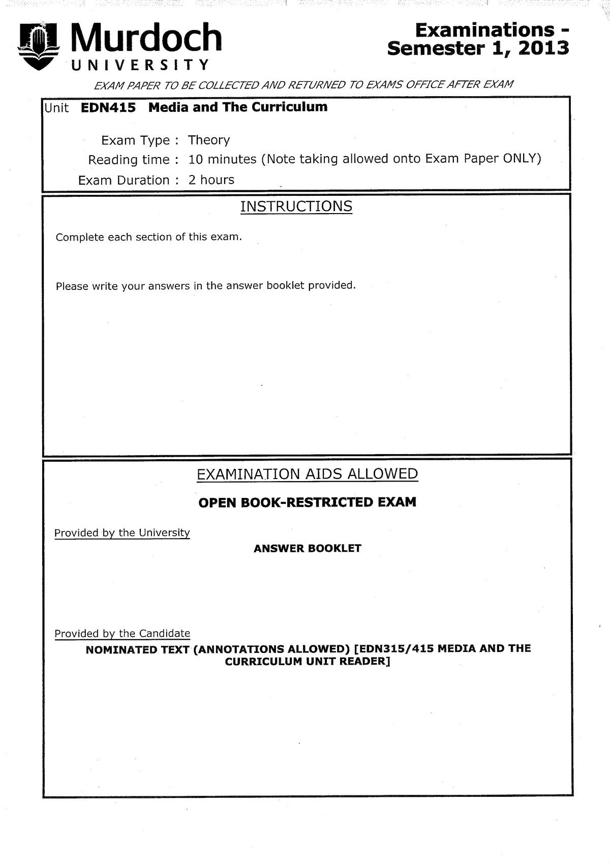 exam-2013-questions-semester-1-murdoch-examinations-semester-1