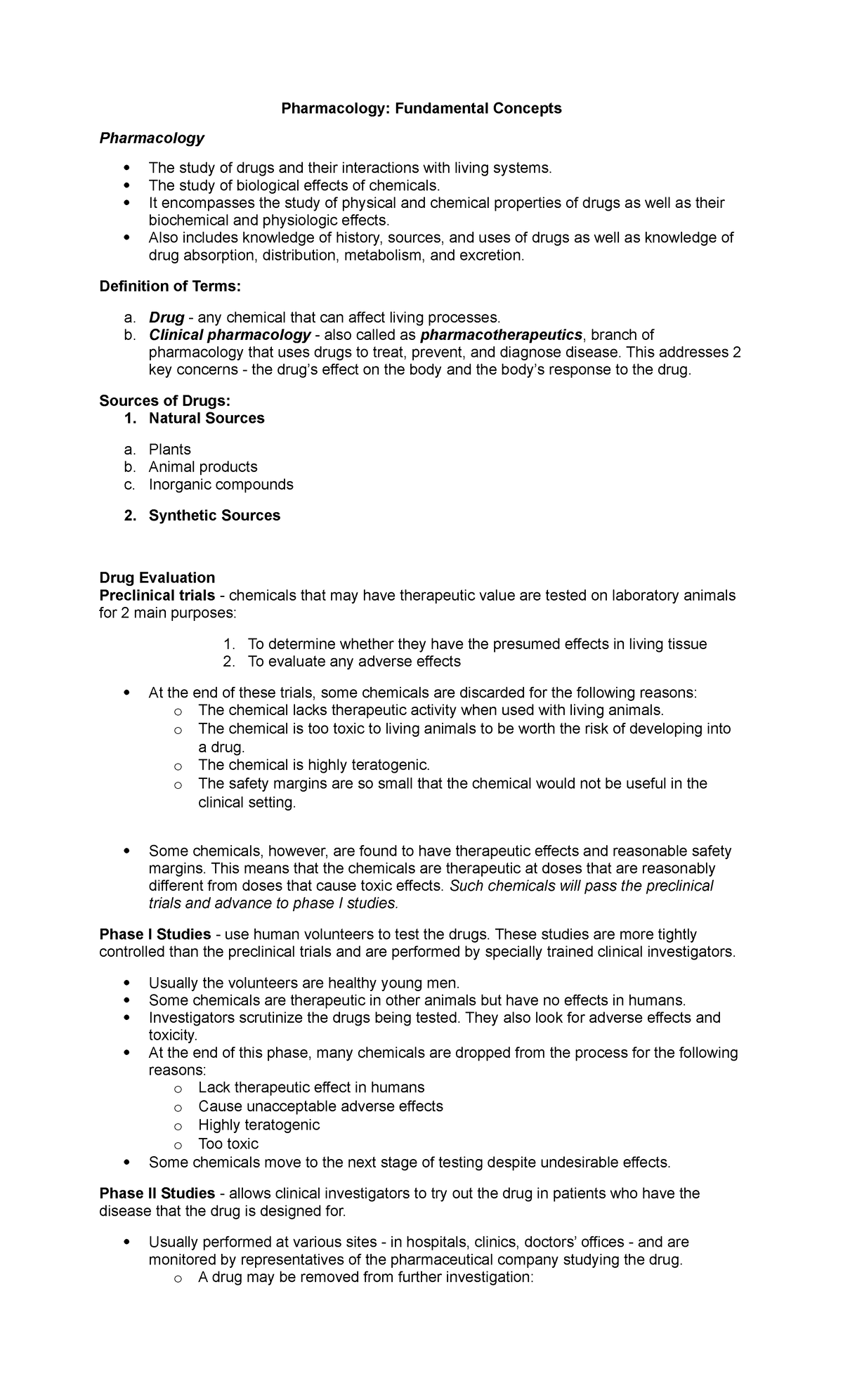 pharmacology assignment for nursing students