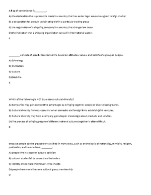 D270 Midterm Review Session - Format Of Test Multiple Choice, Some True ...