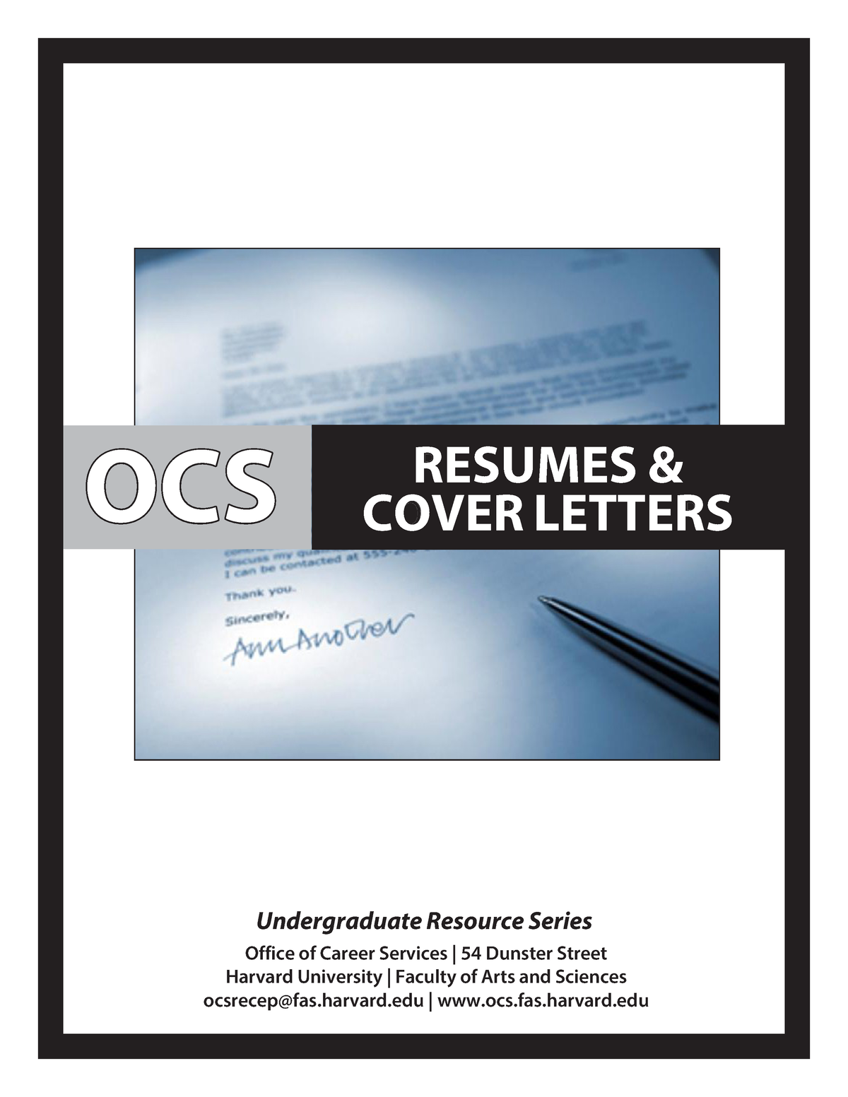 Harvard Resume And Cover Letter Guides OCS RESUMES COVER LETTERS   Thumb 1200 1553 