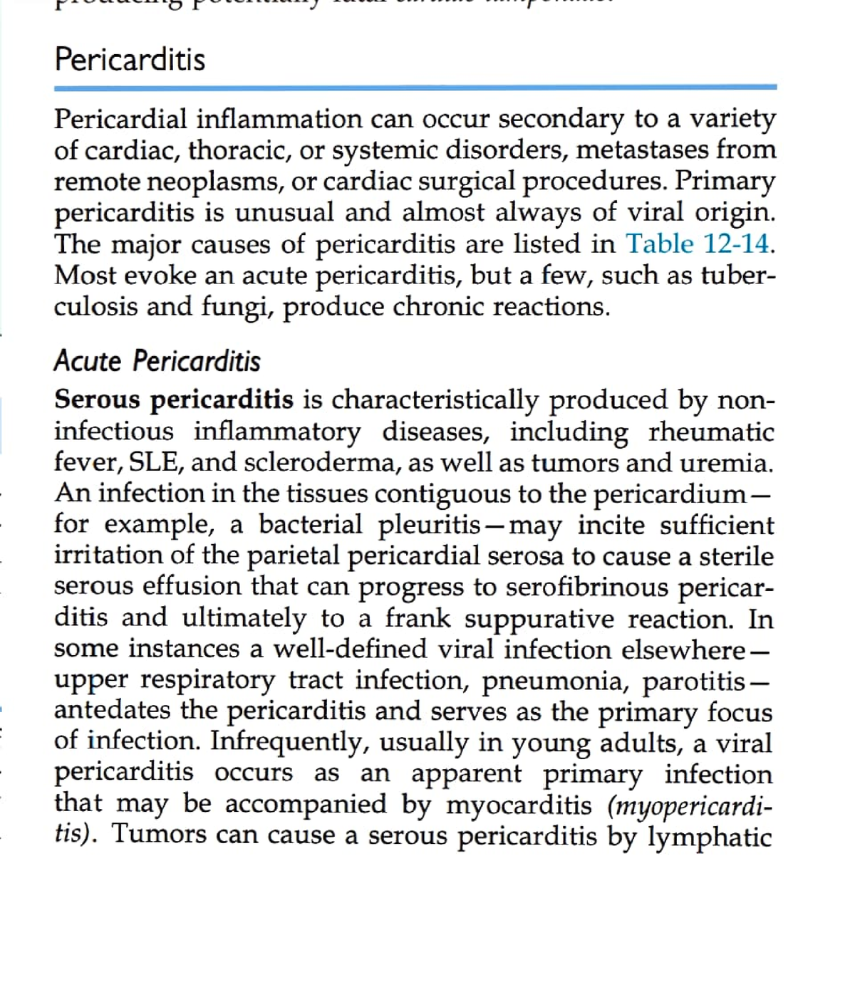 serofibrinous pericarditis