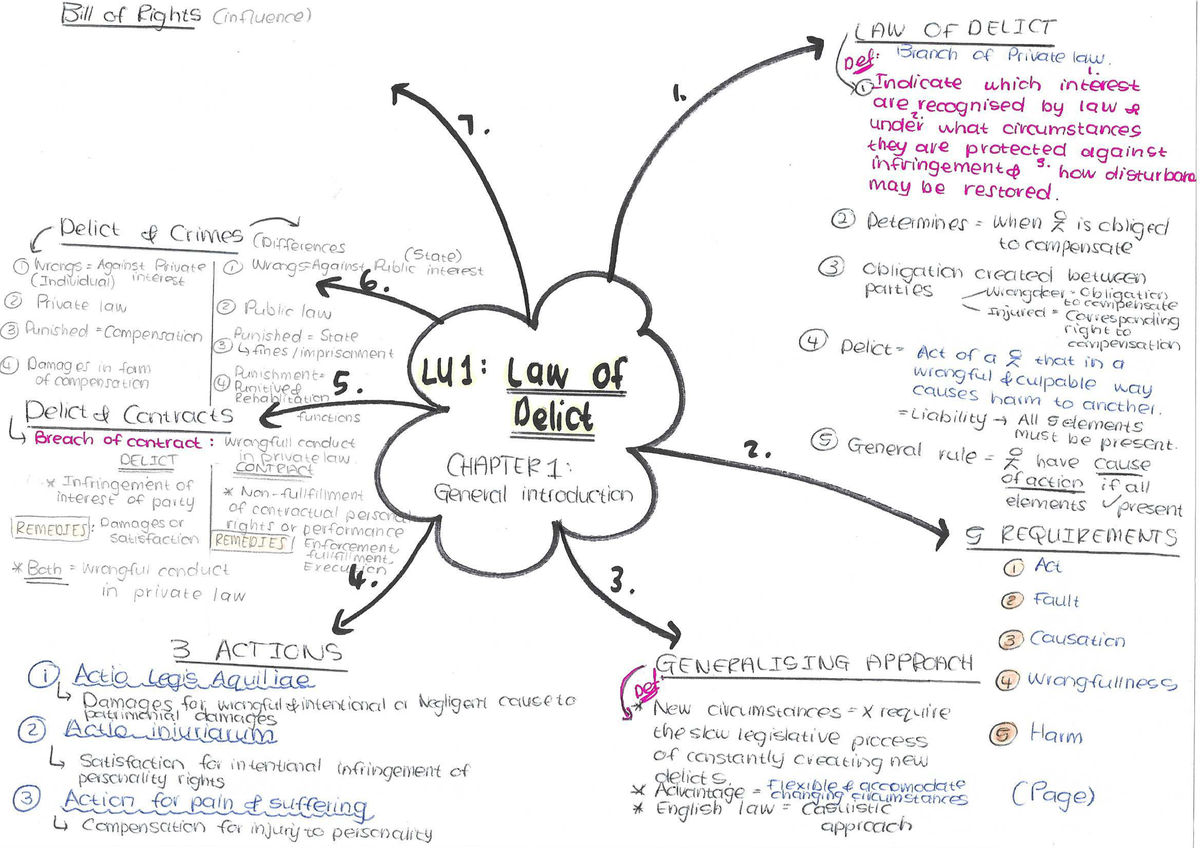 Law Of Delict Notes Mindmaps Laws Dl Studocu