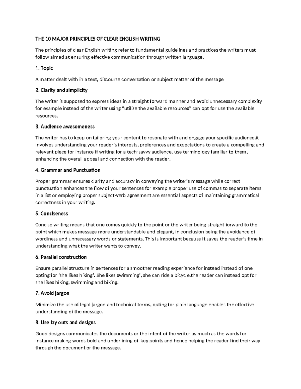 Clear English Writing - Topic A matter dealt with in a text, discourse ...