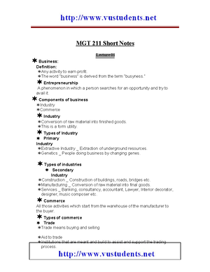 MGT211-Mid-200 MCQs For Preparation Of Midterm Exam - MGT211 ...