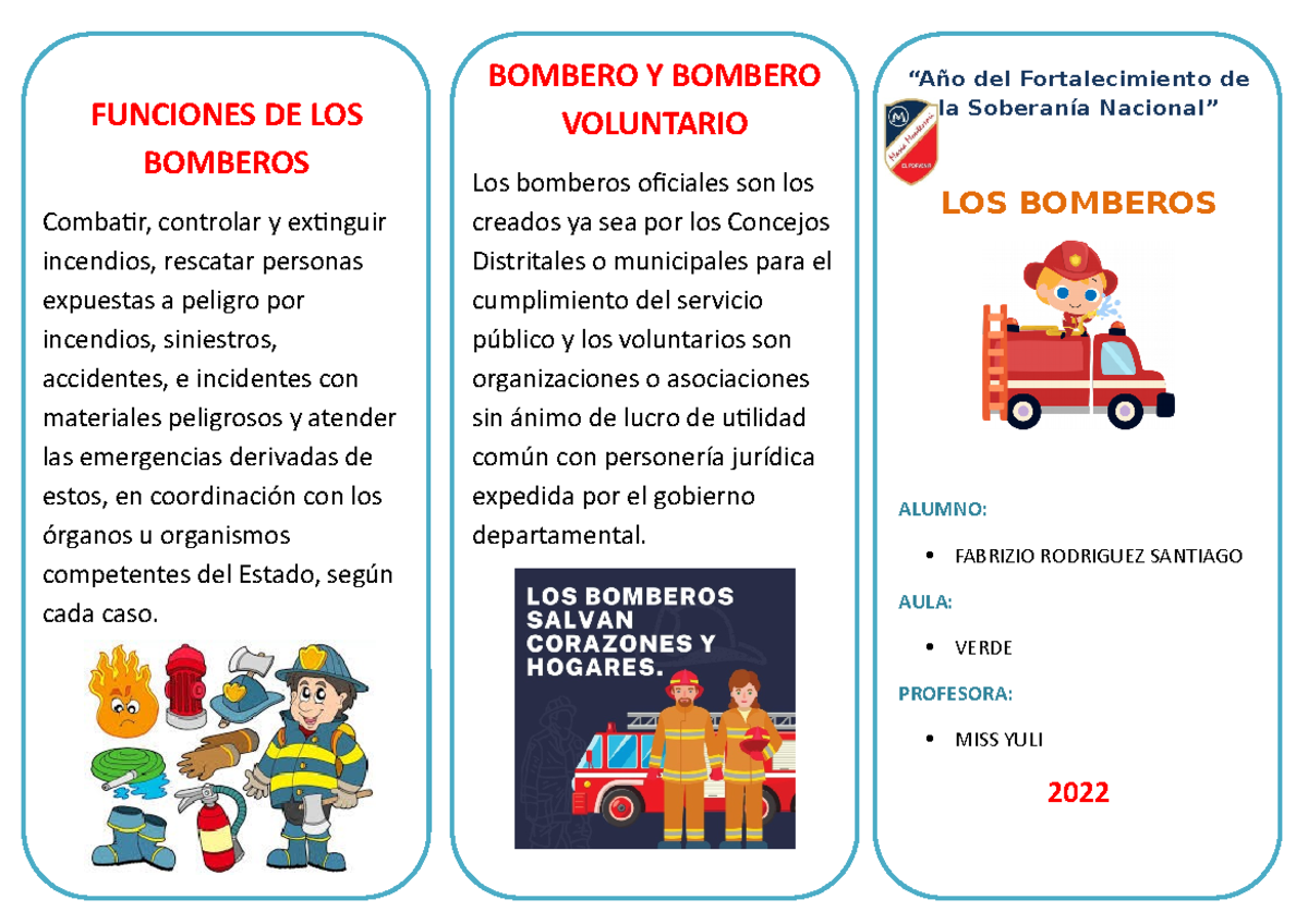 Bomberos triptico “Año del Fortalecimiento de la Soberanía Nacional