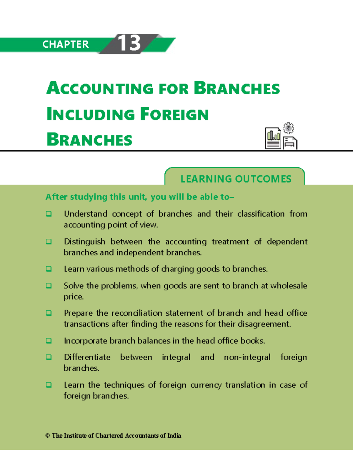 Accounting for Branches Including Foreign Branches - LEARNING OUTCOMES ...