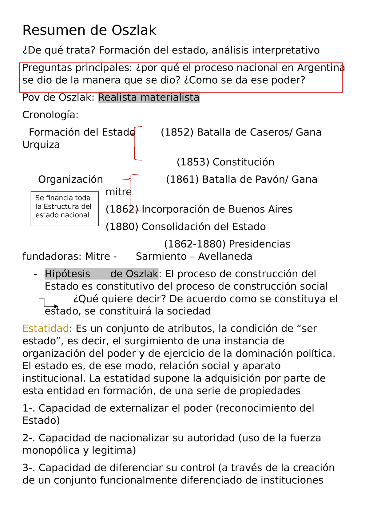 Resumen De Oszlak - Resumen De Oszlak ¿De Qué Trata? Formación Del ...