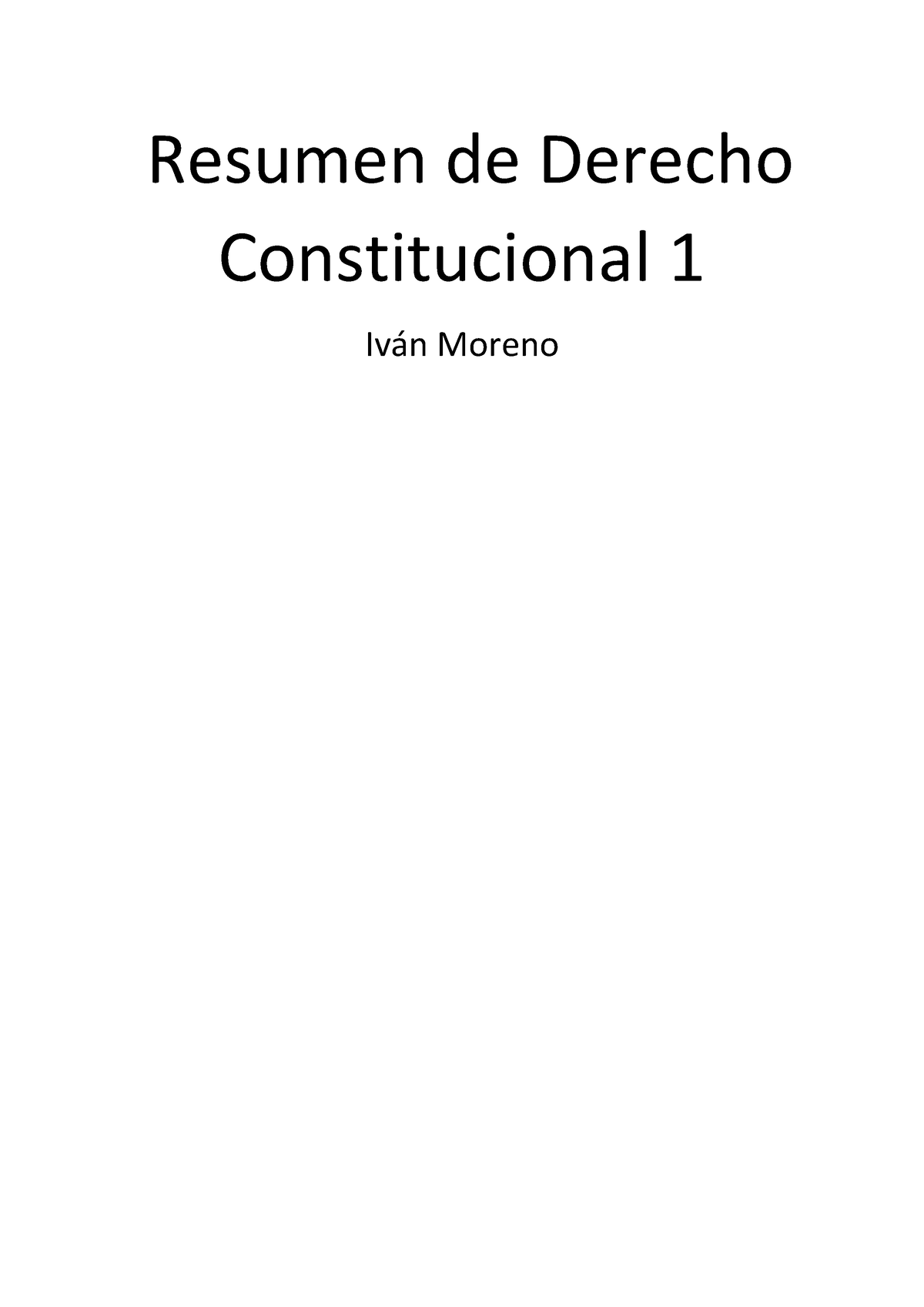 Resumen De Derecho Constitucional - Resumen De Derecho Constitucional 1 ...