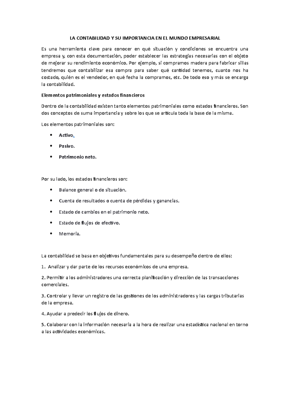 LA Contabilidad Y SU Importancia EN EL Mundo Empresarial - LA ...