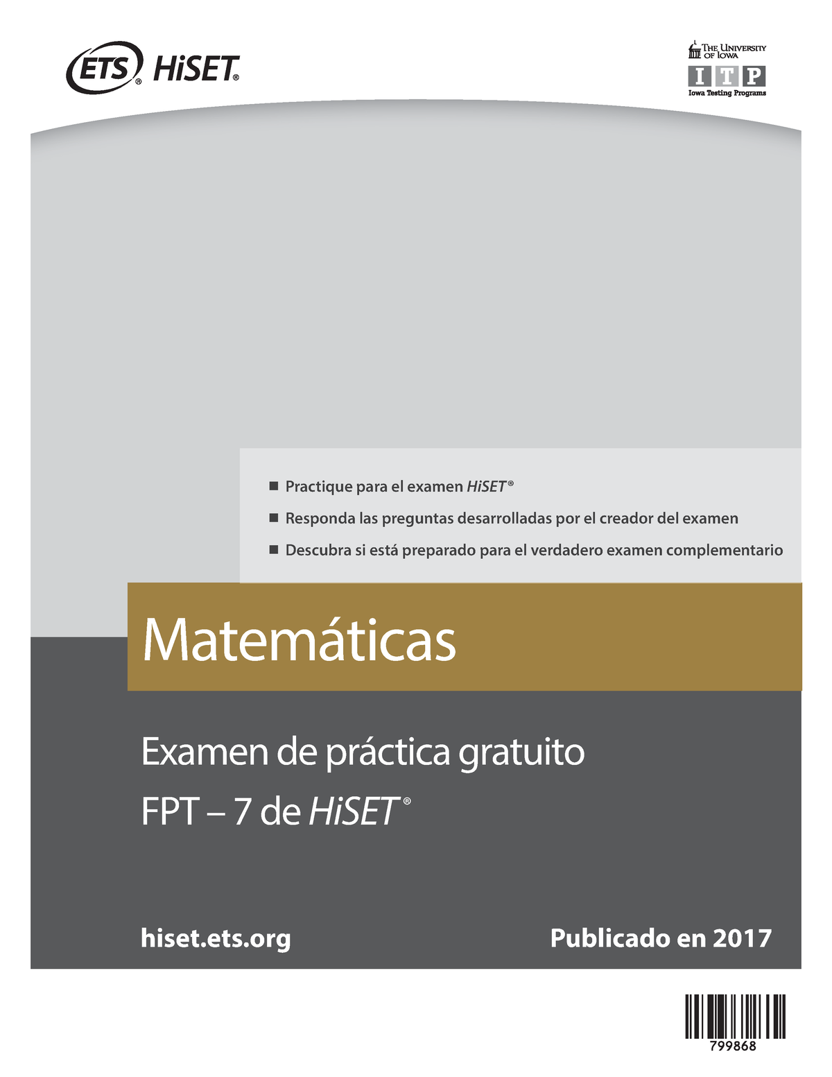 Math Fpt7 Es - Un Documento - Practique Para El Examen HiSET® Responda ...