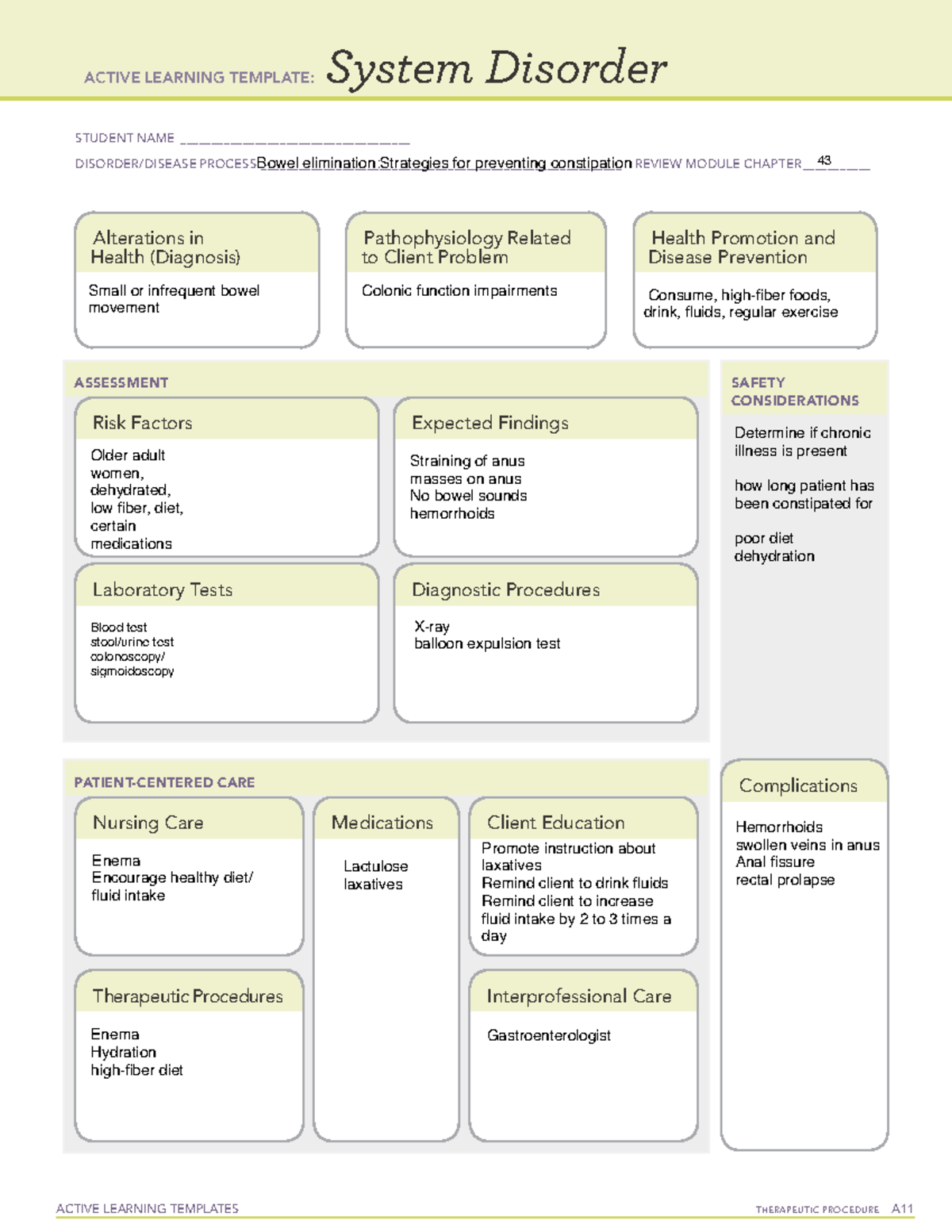 ATI Templates medsurg 1 - ACTIVE LEARNING TEMPLATES THERAPEUTIC ...