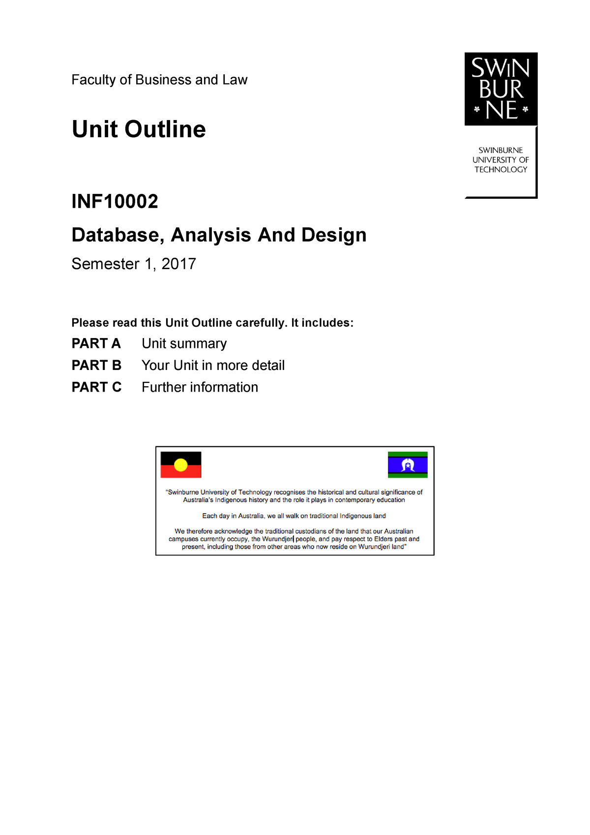 database-analysis-and-design-faculty-of-business-and-law-unit