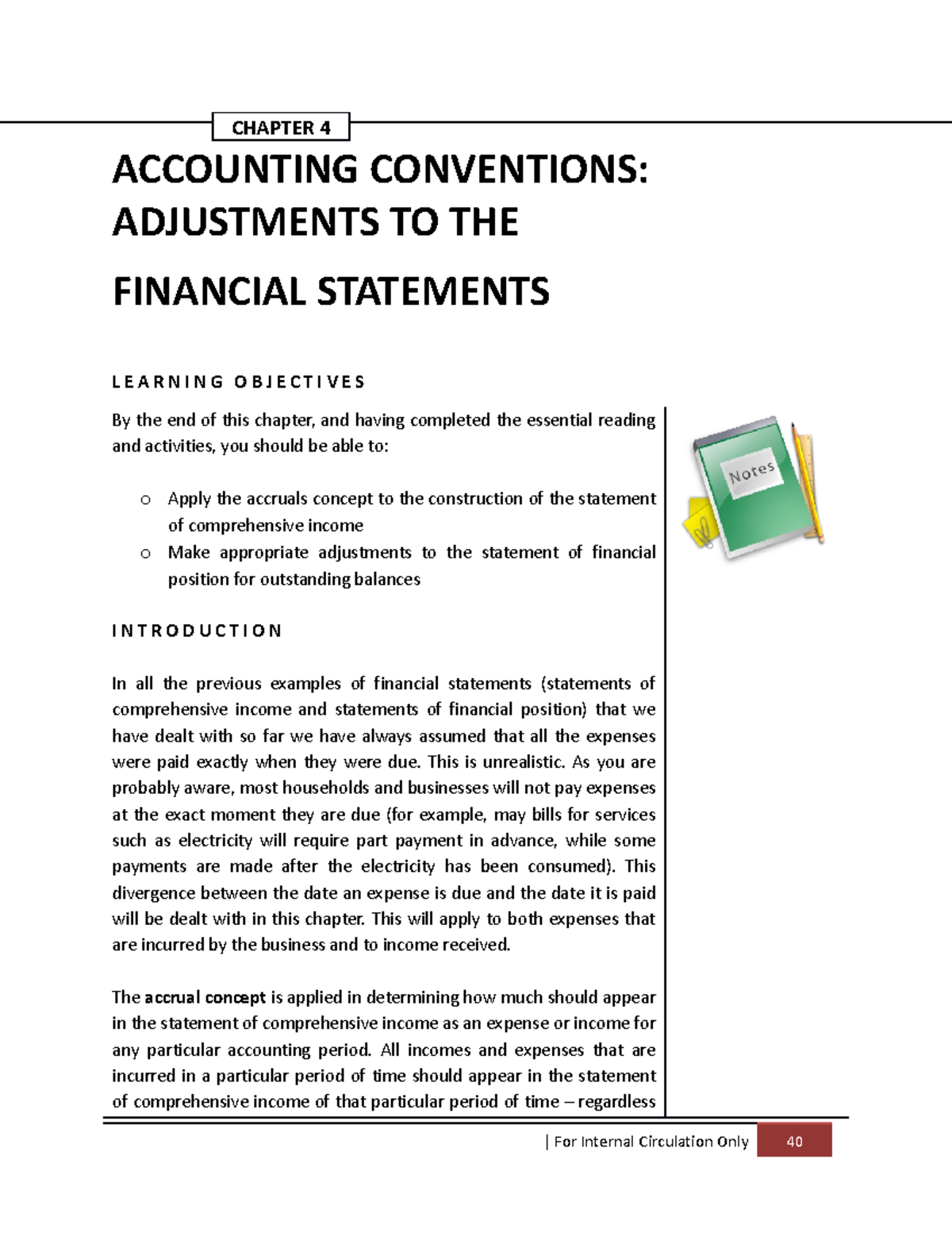 Chapter 4 Student - notes and questions to understand income statement ...