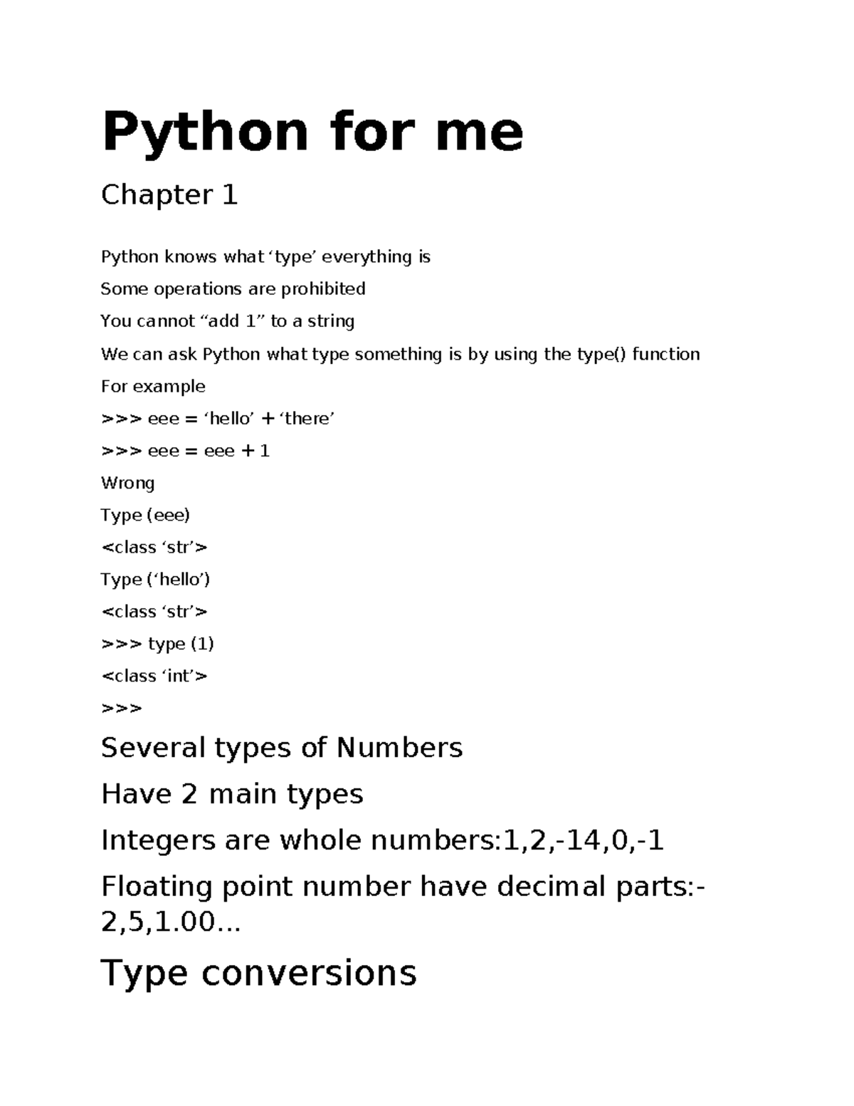 Python material - General Biology - Python for me Chapter 1 Python ...