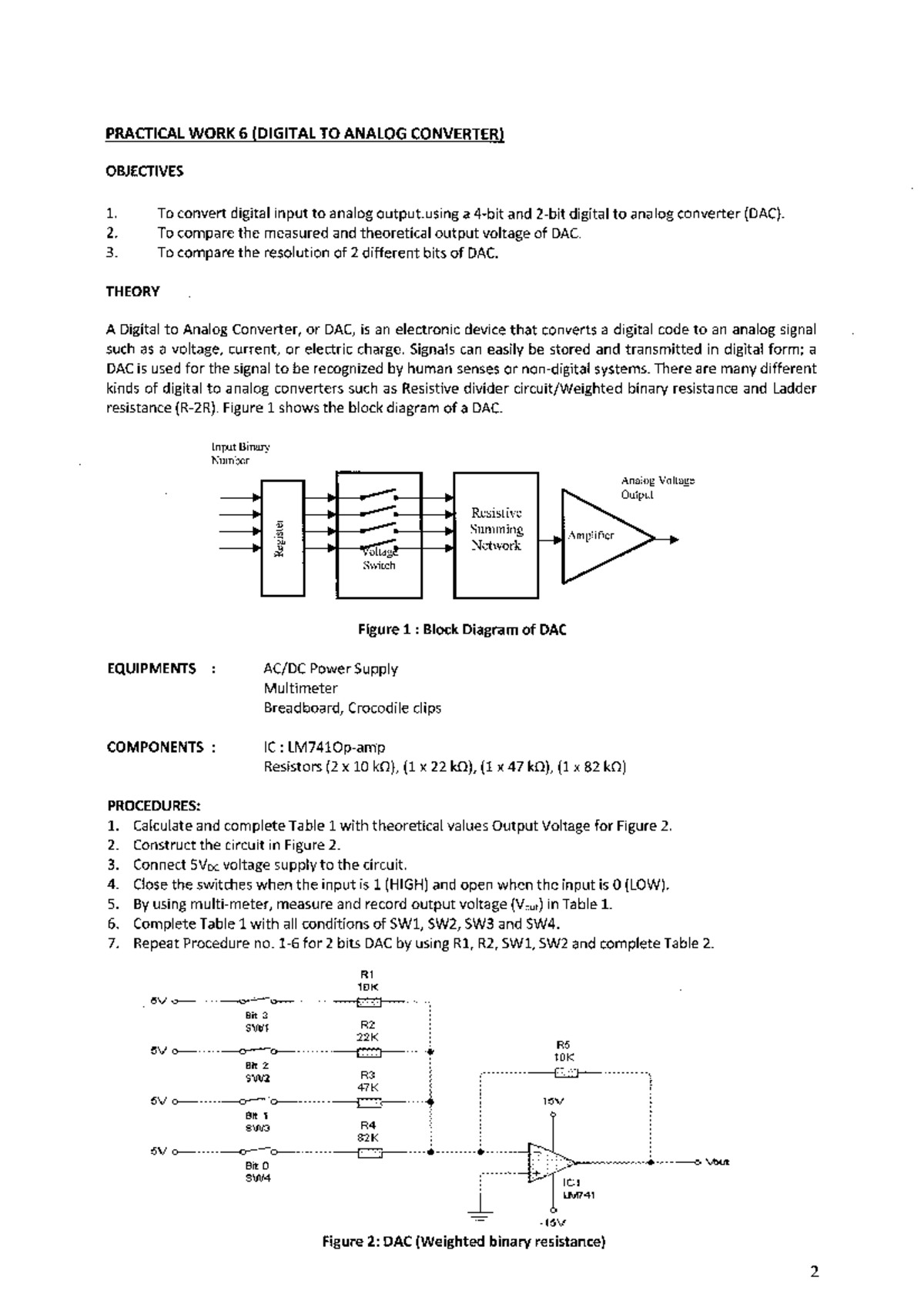 SESI II DEE30043 LAB 6 - Electrical Engineering - Studocu