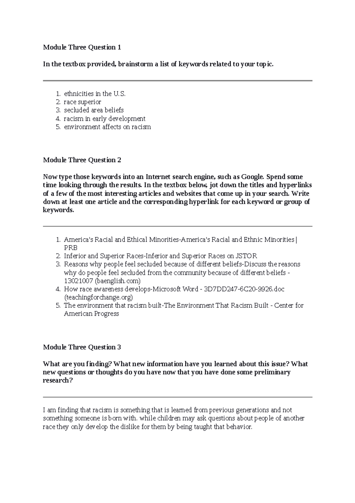 SCS 200 Applied Social Sciences - Module Three Question 1 In the ...
