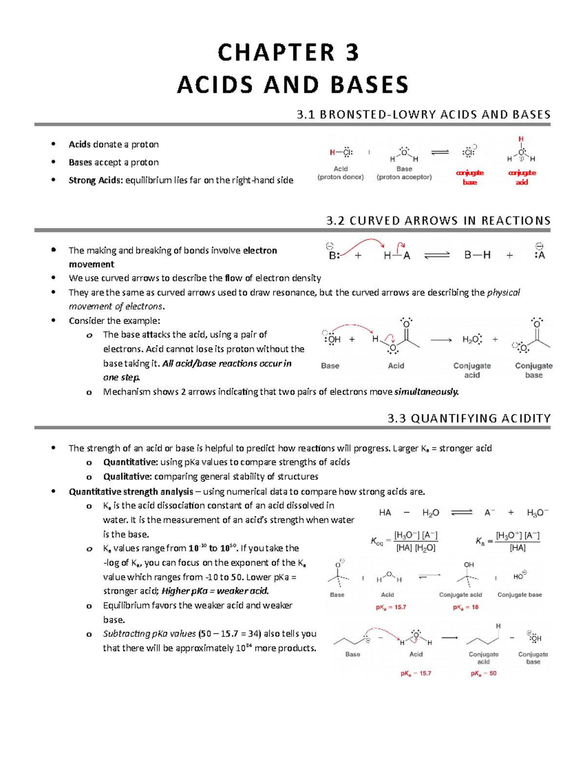 Chapter 3 - CHAPTER 3 ACIDS AND BASES 3 .1 B R O NS T ED - L OW R Y A C ...