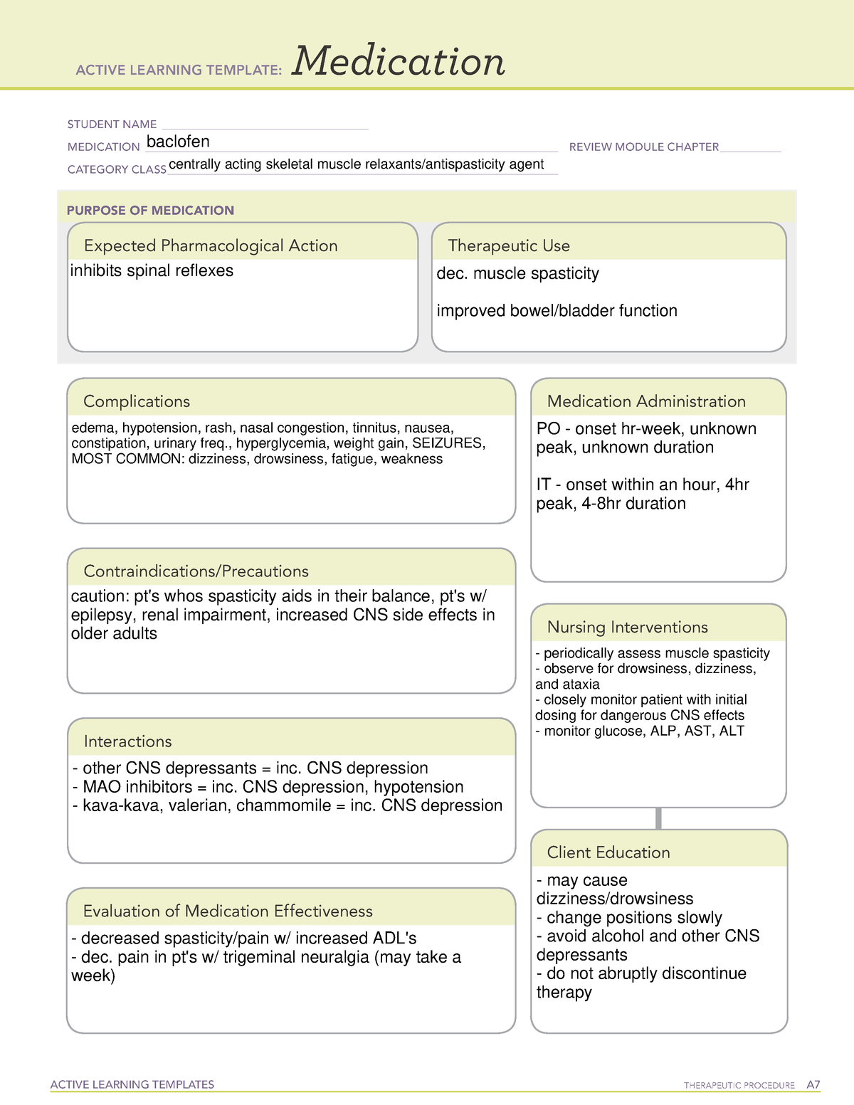 Med template baclofen ACTIVE LEARNING TEMPLATES THERAPEUTIC
