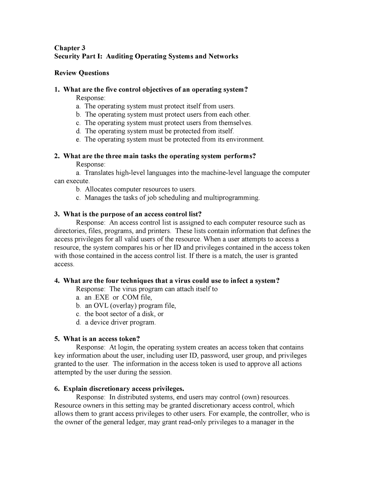 CHAP 3 SOLUTION MANUAL IT AUDITING JAMES HALL - BS In Accounting ...